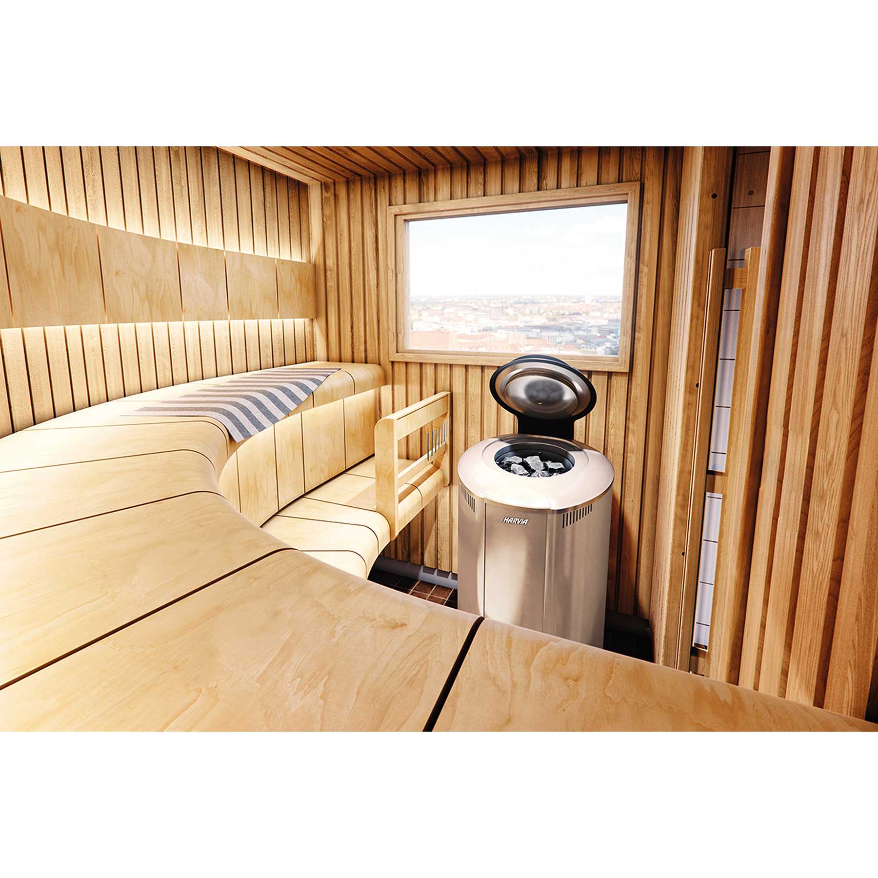 Harvia AF100 Forte Series Floor-Mount 9.8kW Electric Sauna Heater - 02