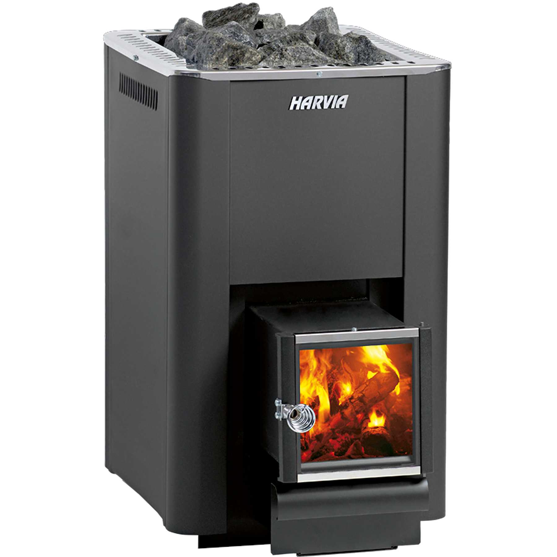 Harvia Pro 20 Floor-Mount Black Steel 24kW Wood Sauna Stove - 02