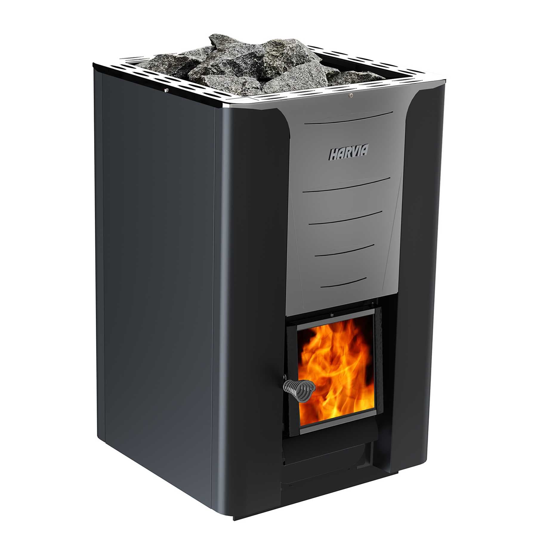 Harvia Pro 36 Floor-Mount Black Steel 31kW Wood Sauna Stove