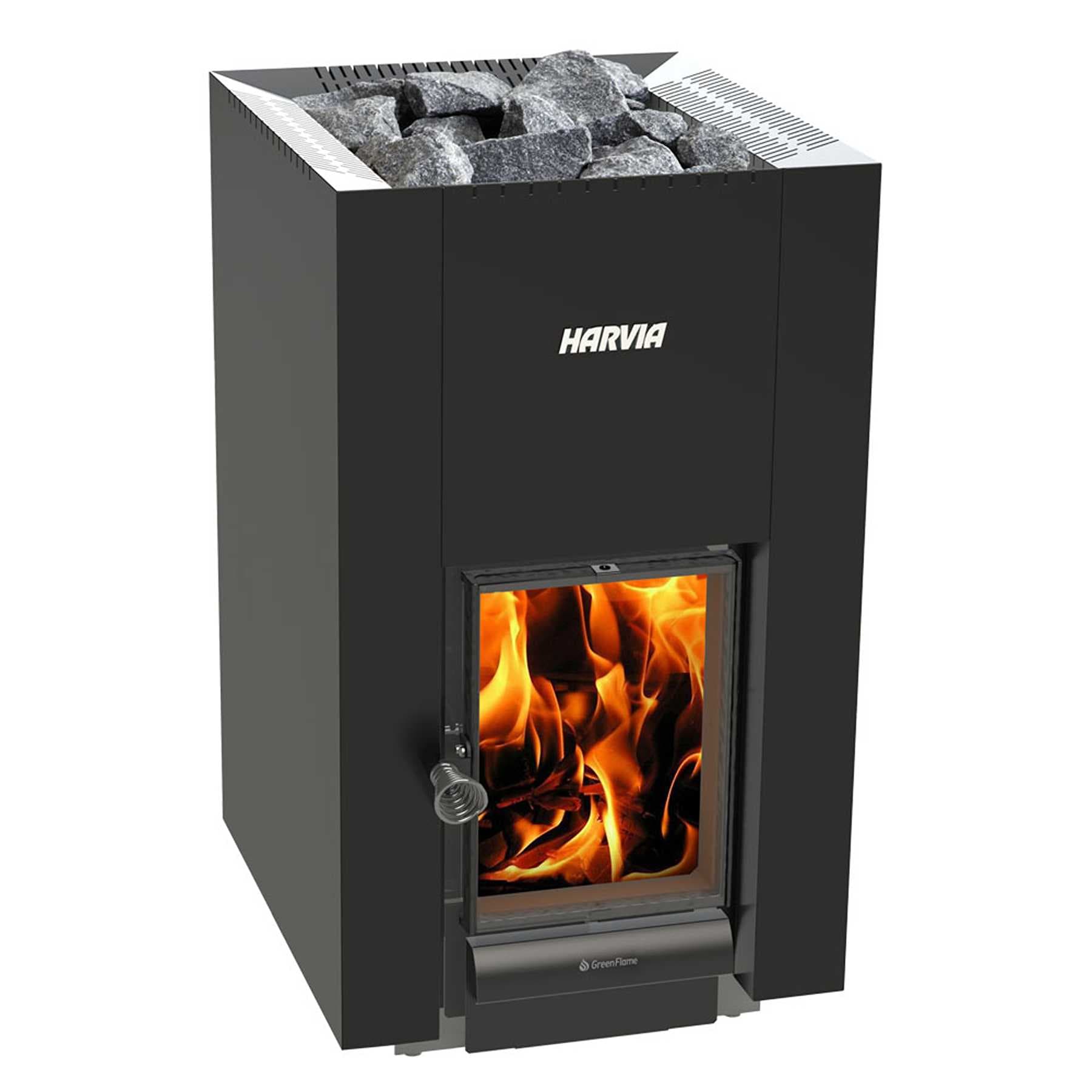 Harvia WKLI22GM Floor-Mount Black Steel 15.7kW Wood Sauna Stove