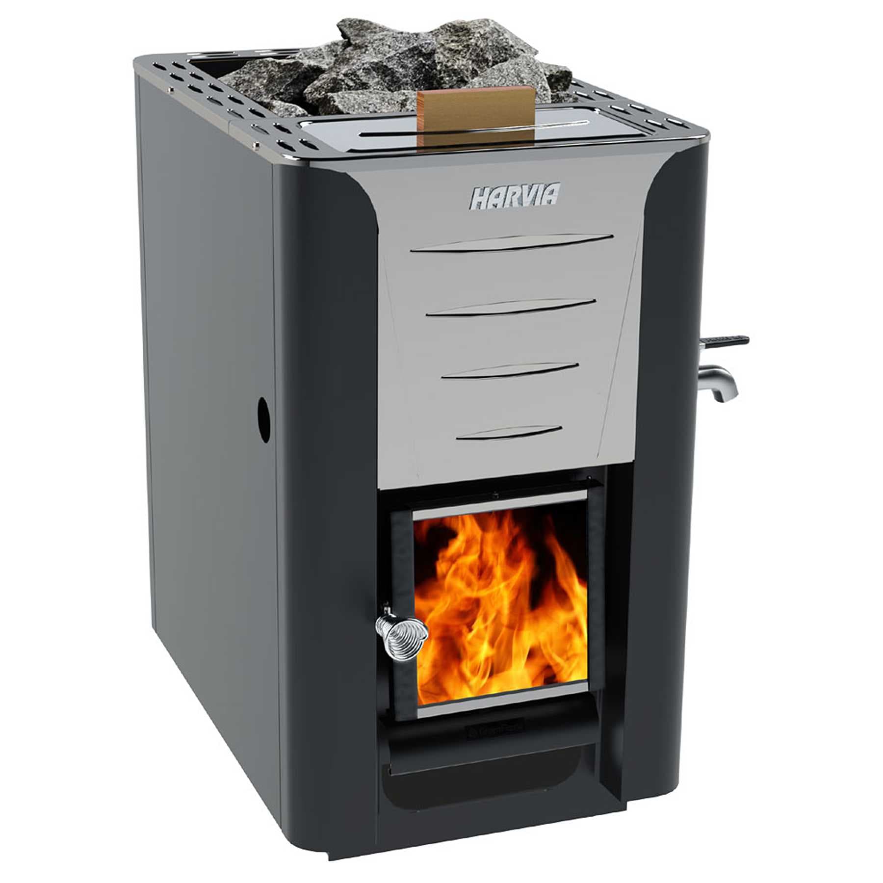 Harvia WK200ES Floor-Mount with Water Tank 24.1kW Wood Sauna Stove