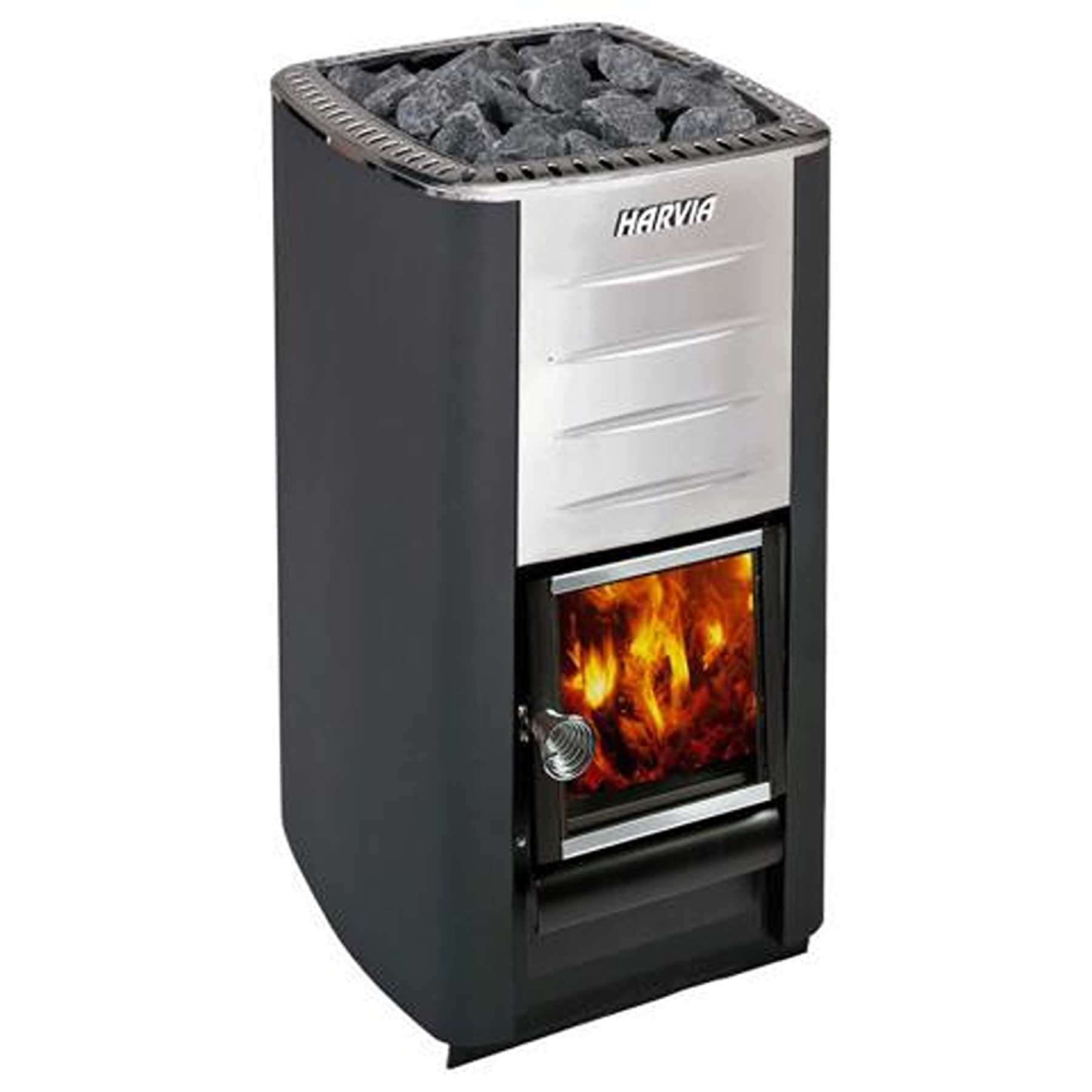 Harvia M3 Floor-Mount Black Steel 16.5kW Wood Sauna Stove