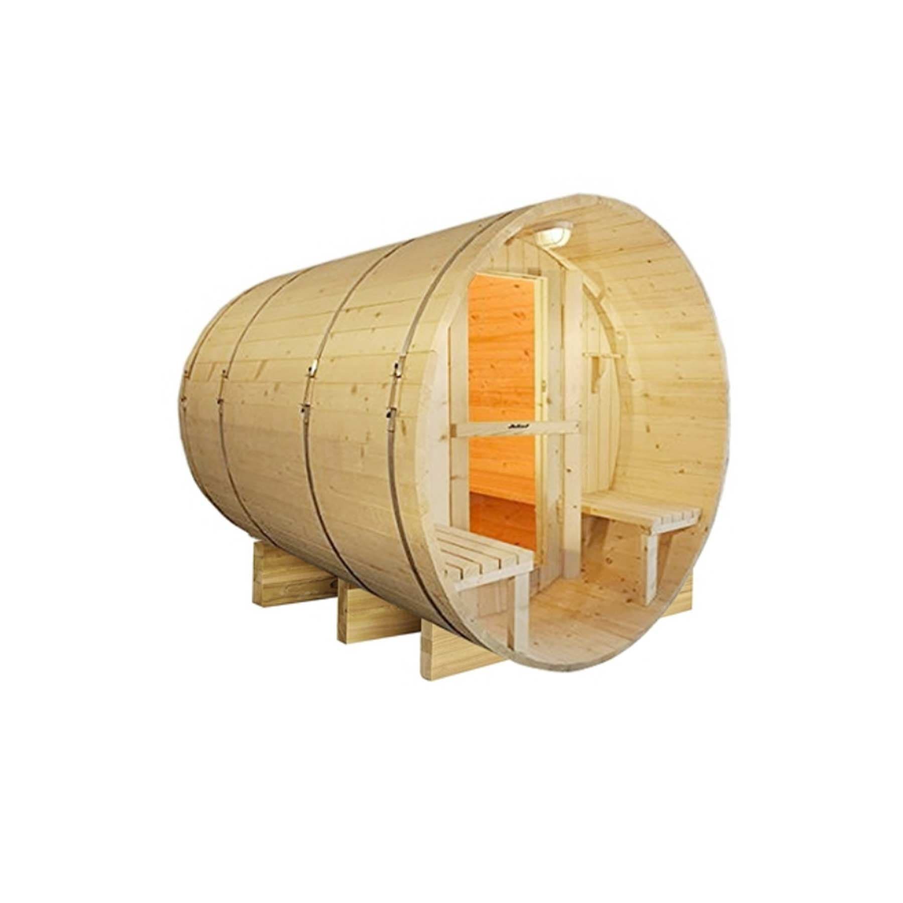 Aleko 5 Person 4.5 kW Finland Canopy Outdoor and Indoor Barrel Sauna - Image 11
