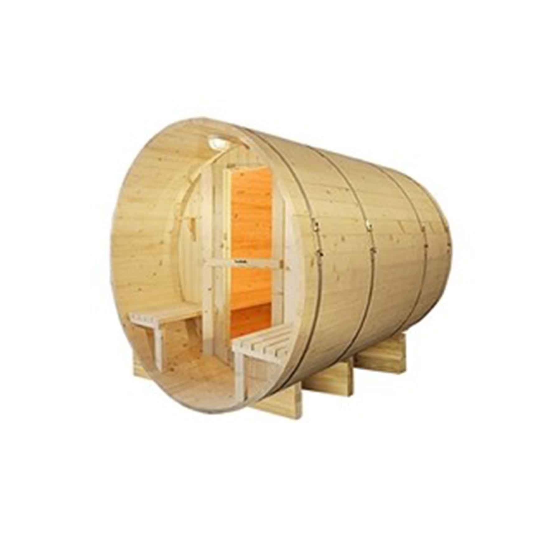 Aleko 5 Person 4.5 kW Finland Canopy Outdoor and Indoor Barrel Sauna - Image 5