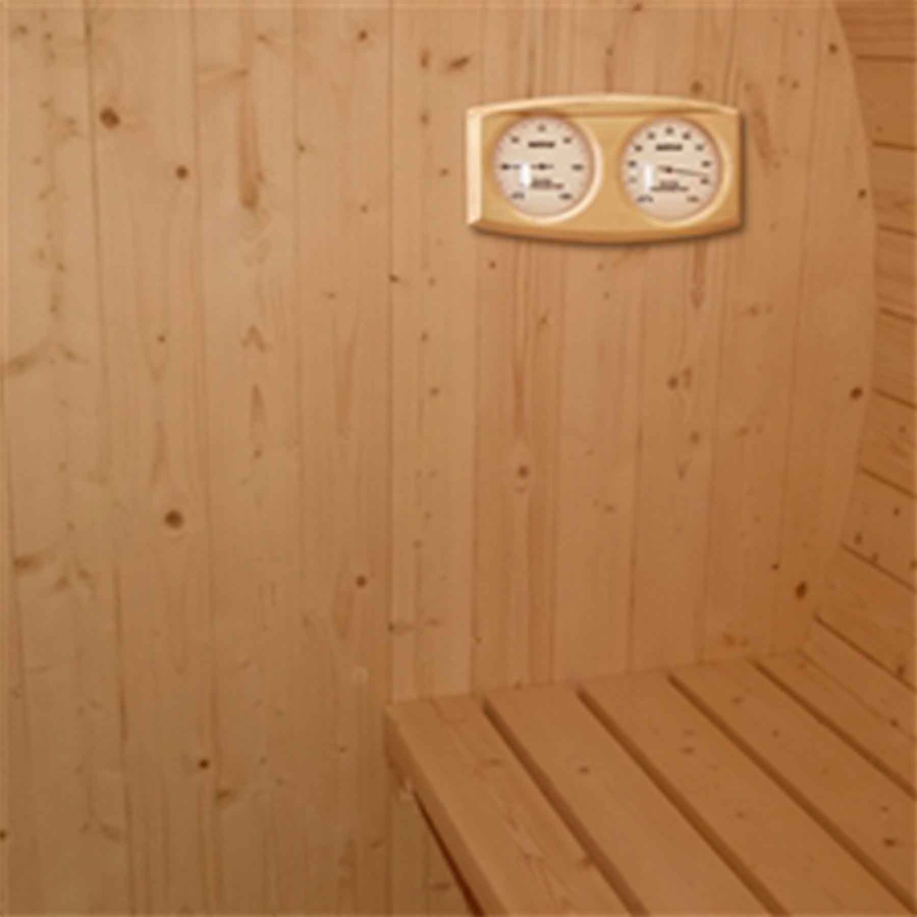Aleko 5 Person 4.5 kW Finland Canopy Outdoor and Indoor Barrel Sauna - Image 10