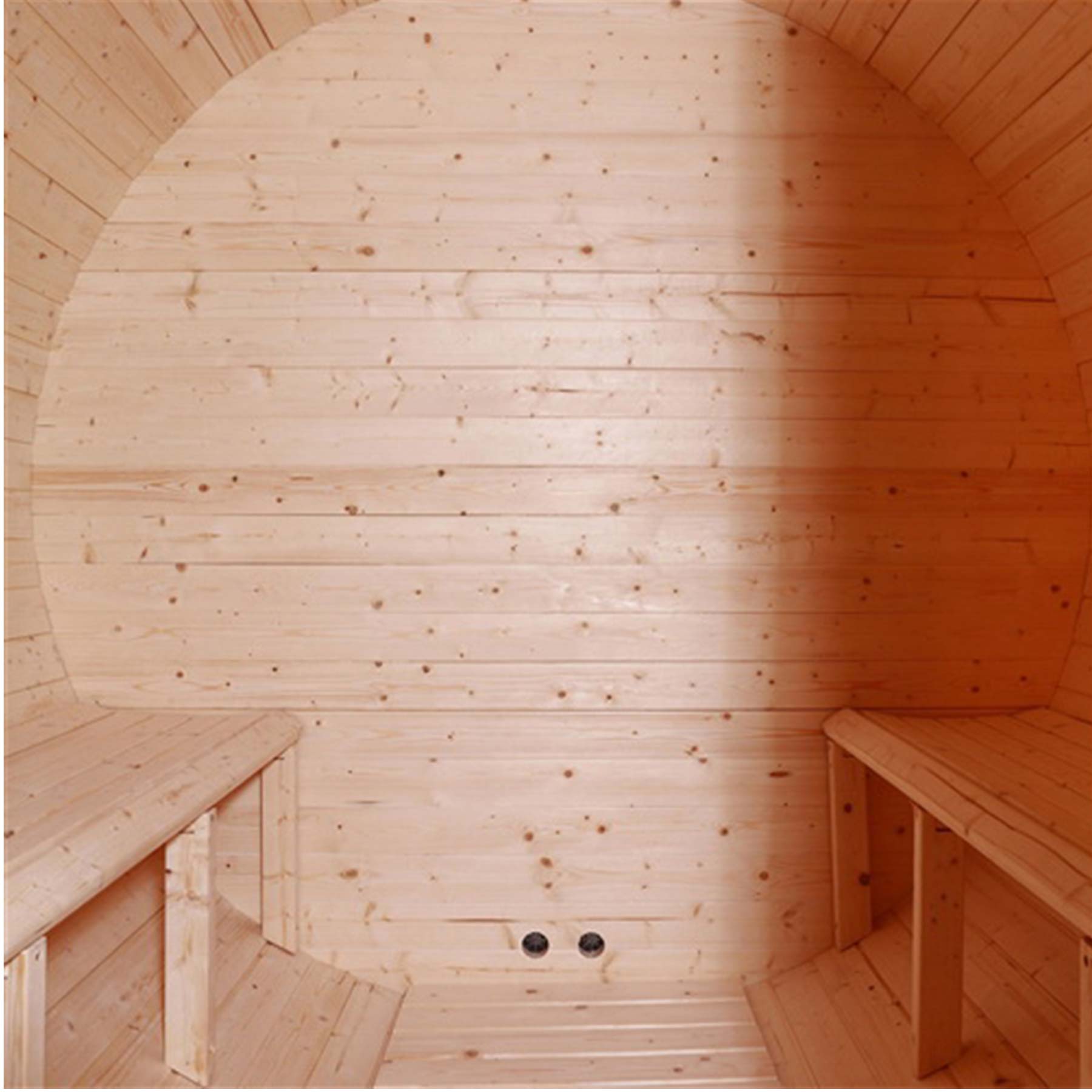 Aleko 4 Person 4.5 kW White Pine Outdoor and Indoor Barrel Sauna - Image 4