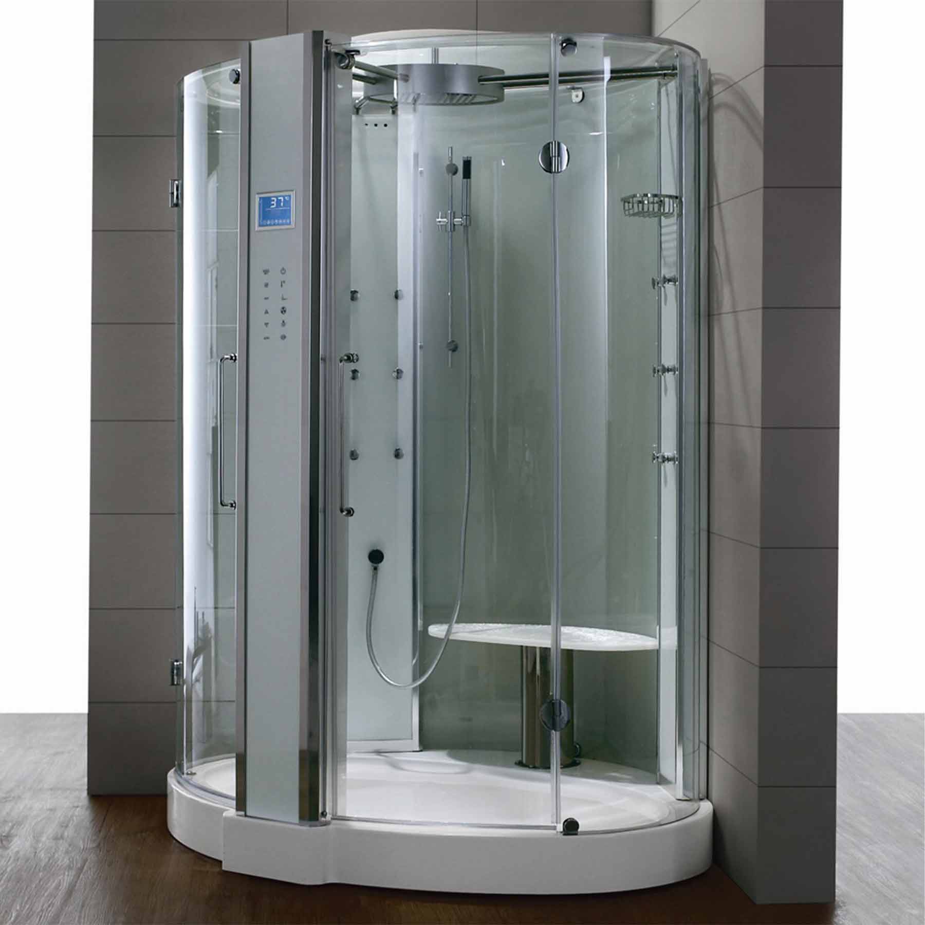 Athena WS-122 2 Person 12 Jetted 59L x 59W x 89H in Steam Shower