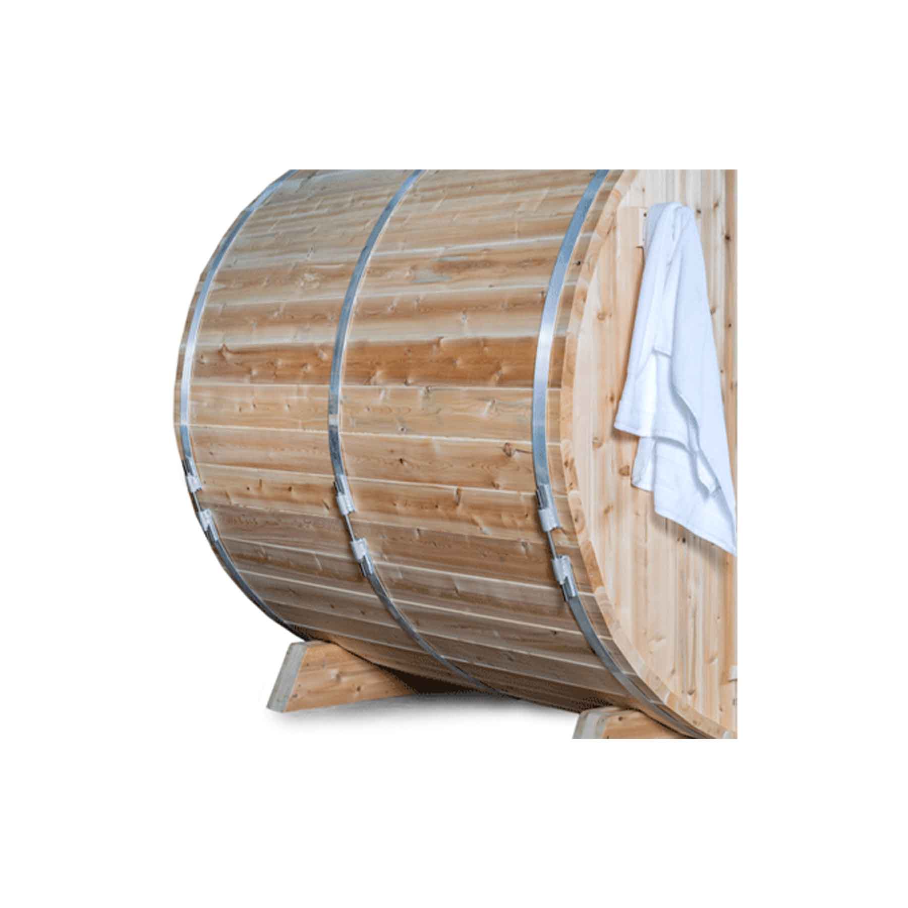 Dundalk CTC Harmony 4 Person 6 kW White Cedar Barrel Sauna - Image 12