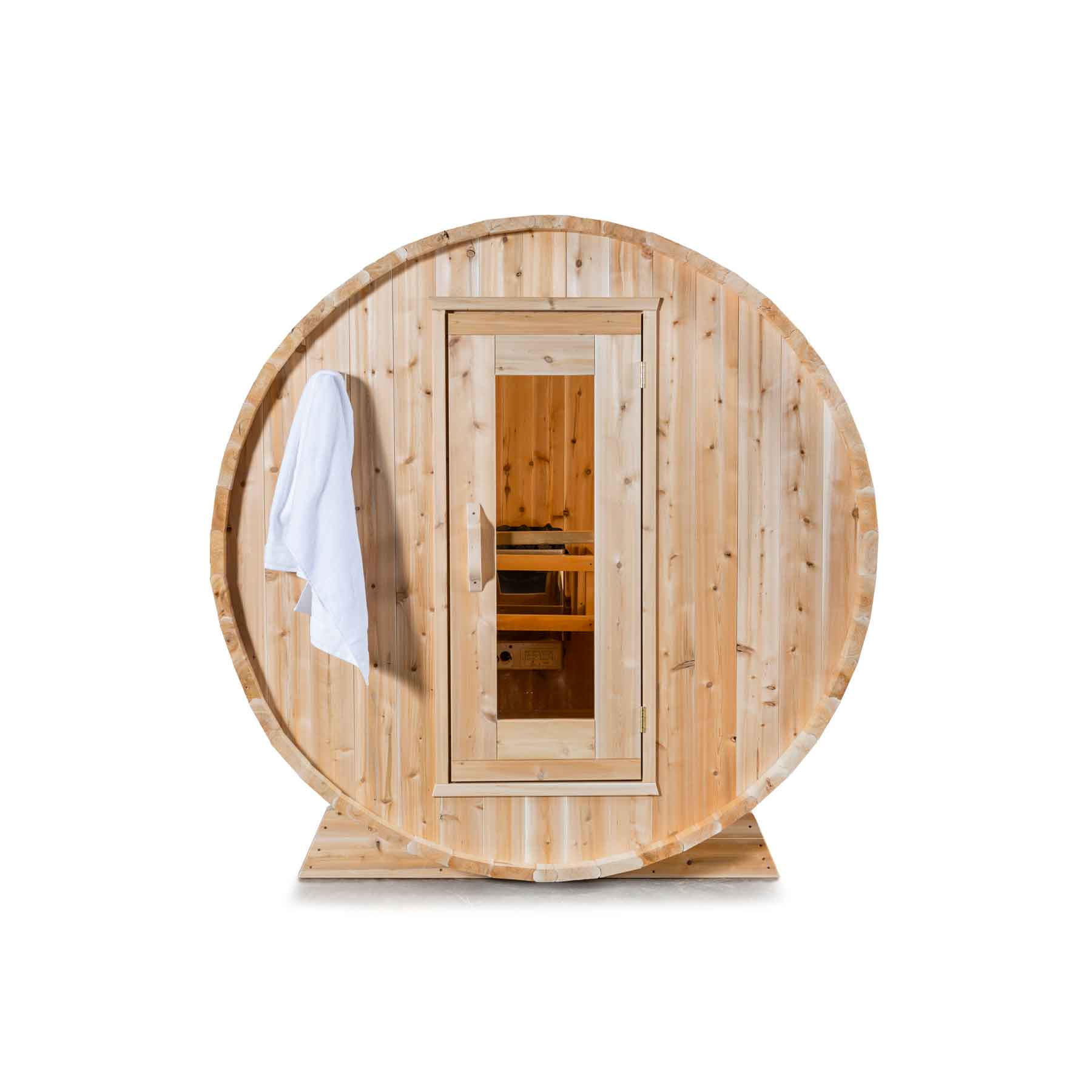 Dundalk CTC Harmony 4 Person 6 kW White Cedar Barrel Sauna - Image 10
