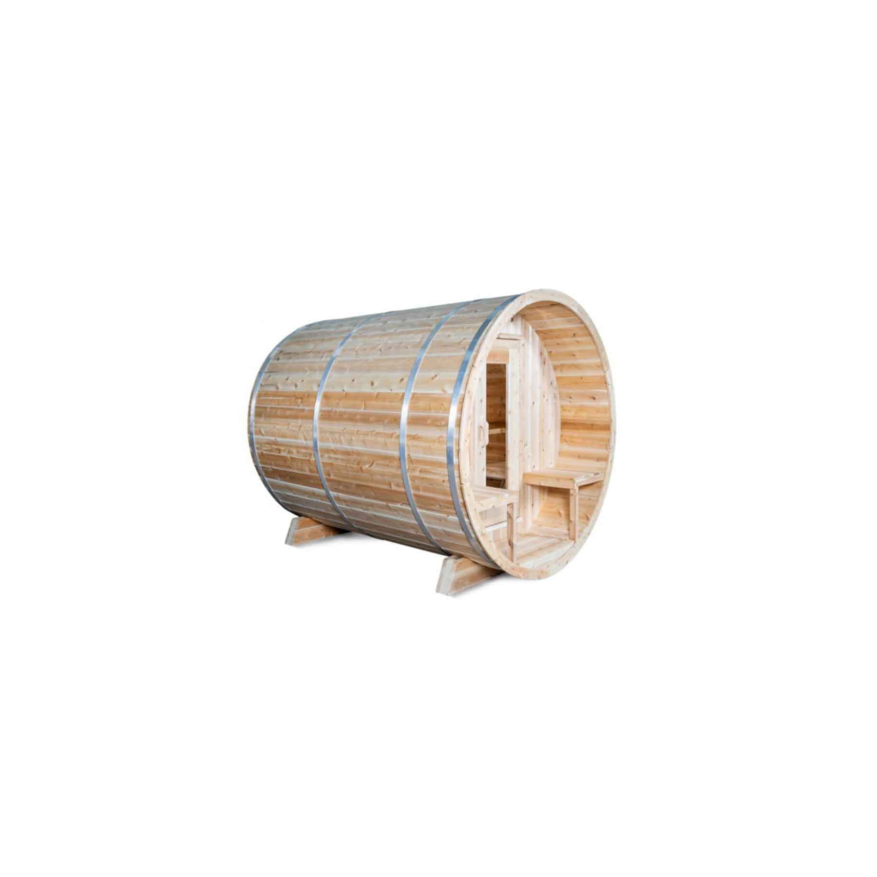 Dundalk CTC Serenity 4 Person 6 kW White Cedar Barrel Sauna - Image 11