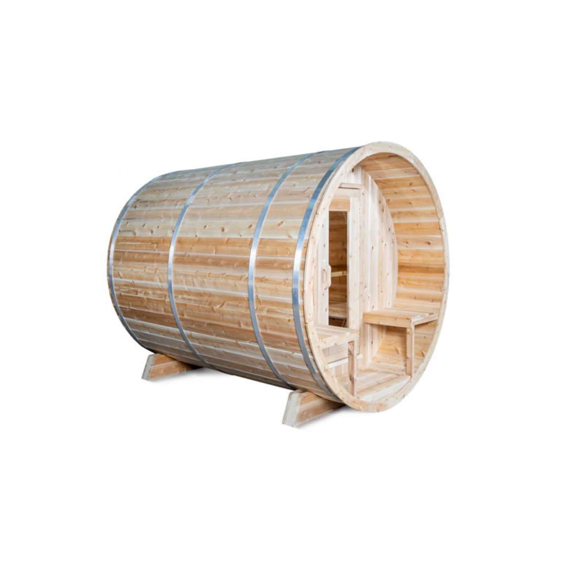 Dundalk CTC Serenity 4 Person 6 kW White Cedar Barrel Sauna - Image 18