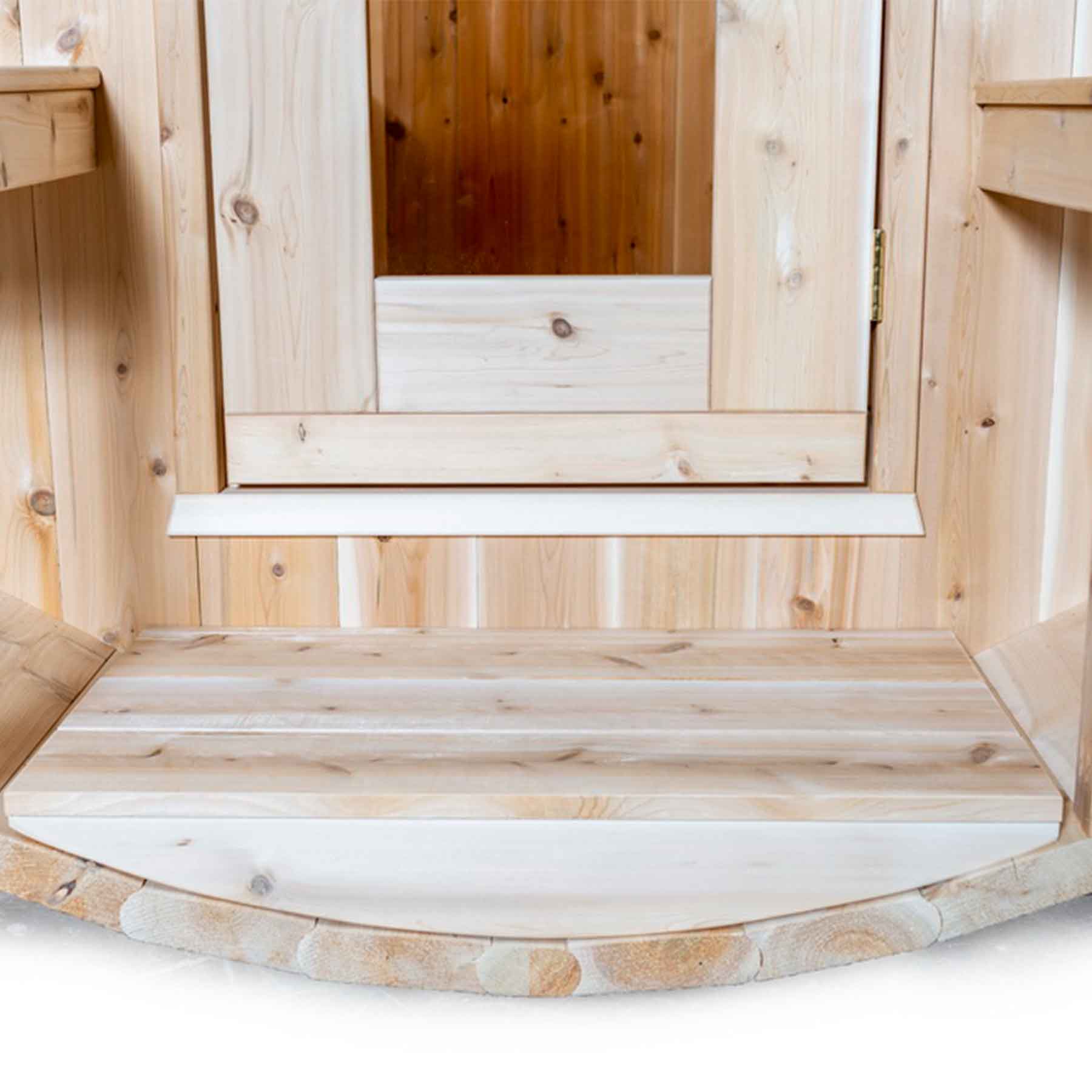 Dundalk CTC Serenity 4 Person 6 kW White Cedar Barrel Sauna - Image 8