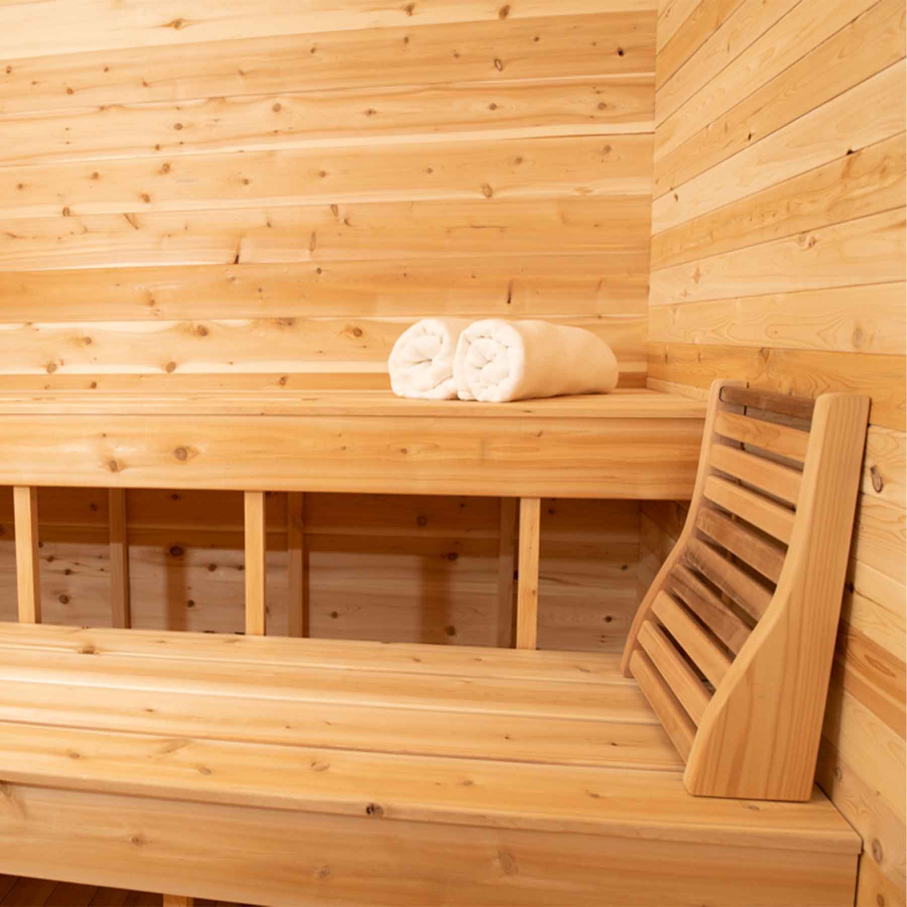 Dundalk CTC Luna 3 Person 6 kW White Cedar Barrel Sauna - Image 7