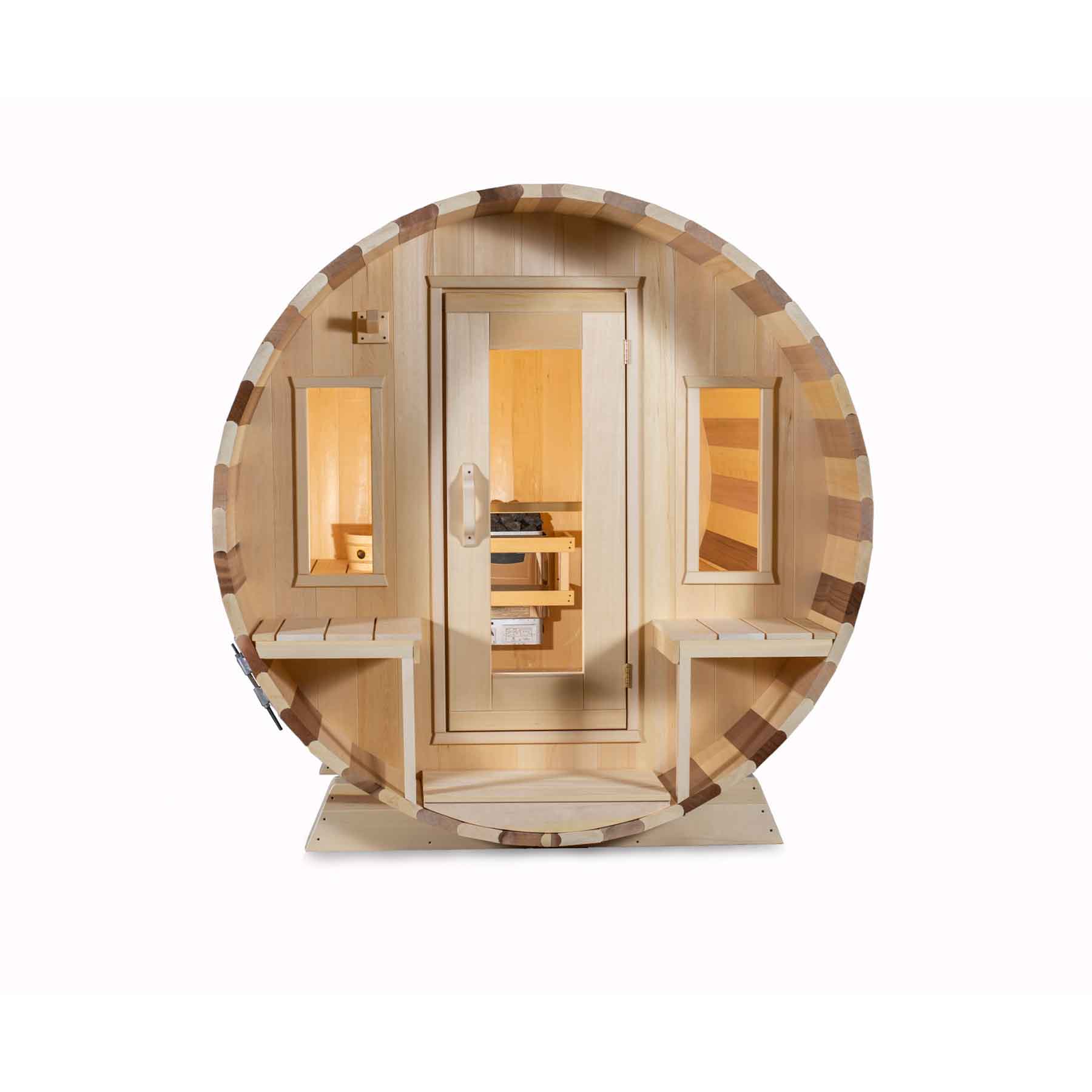 Dundalk CTC Tranquility 6 Person 6 kW White Cedar Barrel Sauna - Image 11