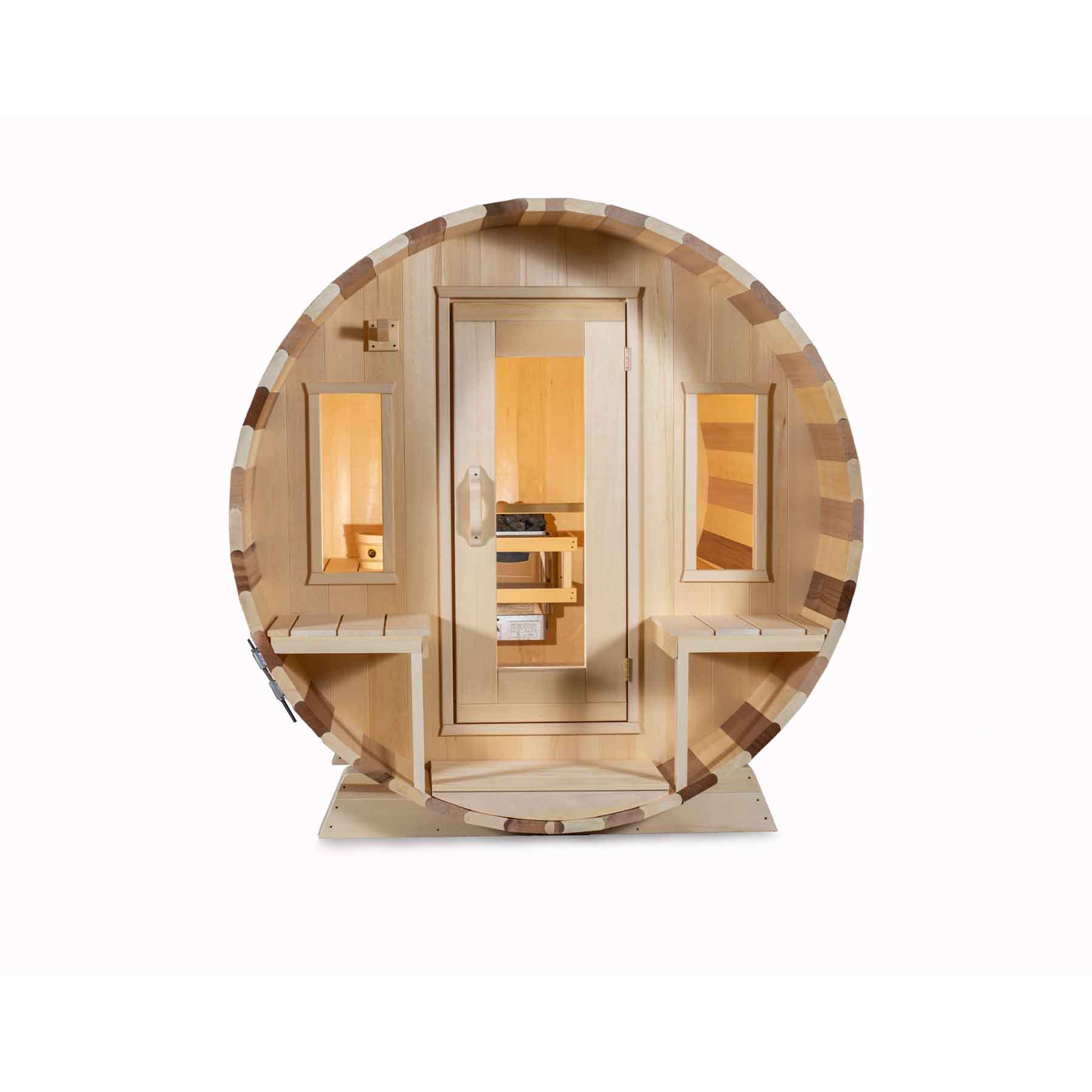 Dundalk CTC Tranquility 6 Person 6 kW White Cedar Barrel Sauna - Image 12