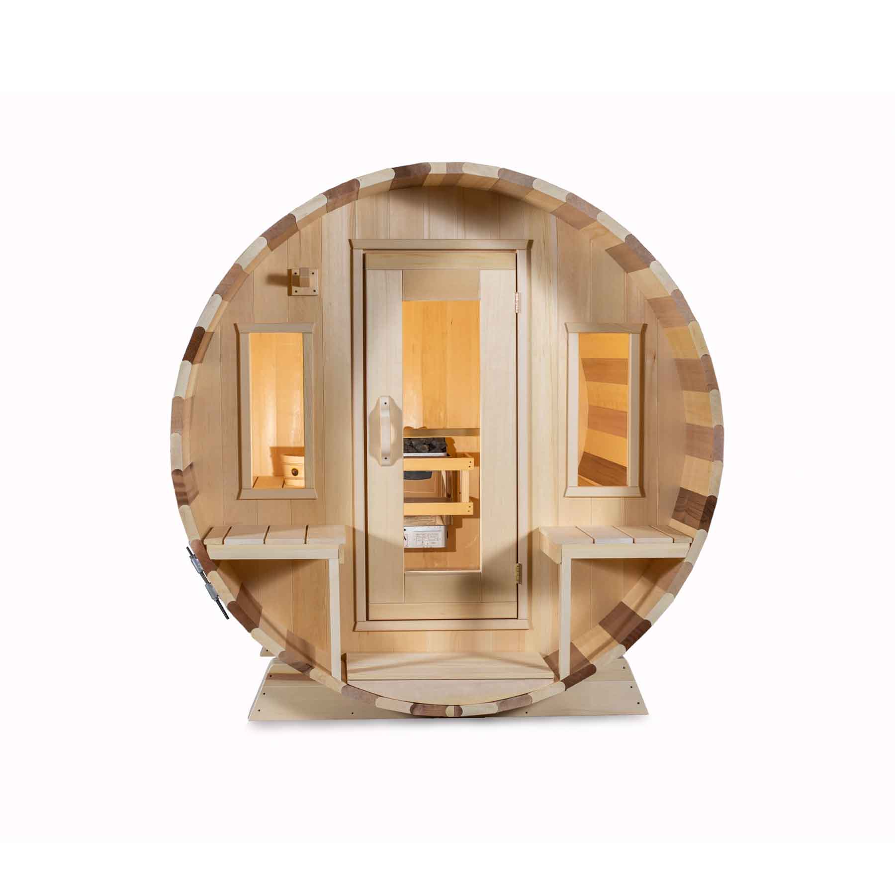 Dundalk CTC Tranquility 6 Person 6 kW White Cedar Barrel Sauna - Image 9