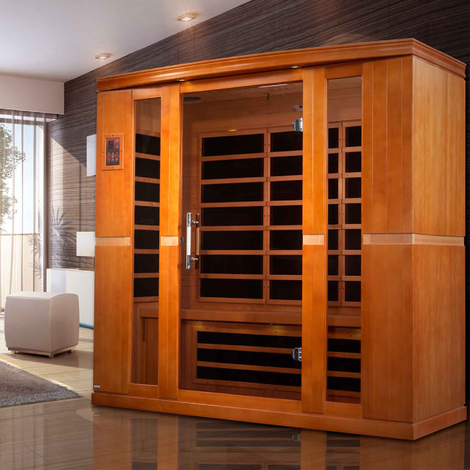 Dynamic Bergamo 4 Person Low EMF Indoor FAR Infrared Sauna - Image 9