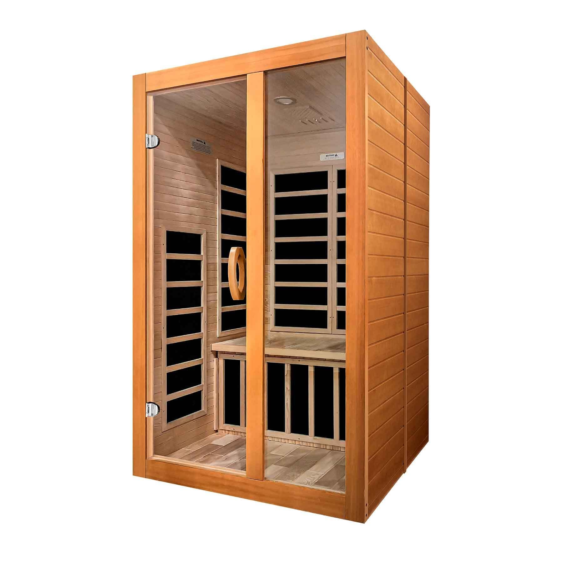 Dynamic Santiago Elite 2 Person Ultra Low EMF Hemlock Indoor Infrared Sauna - Image 1