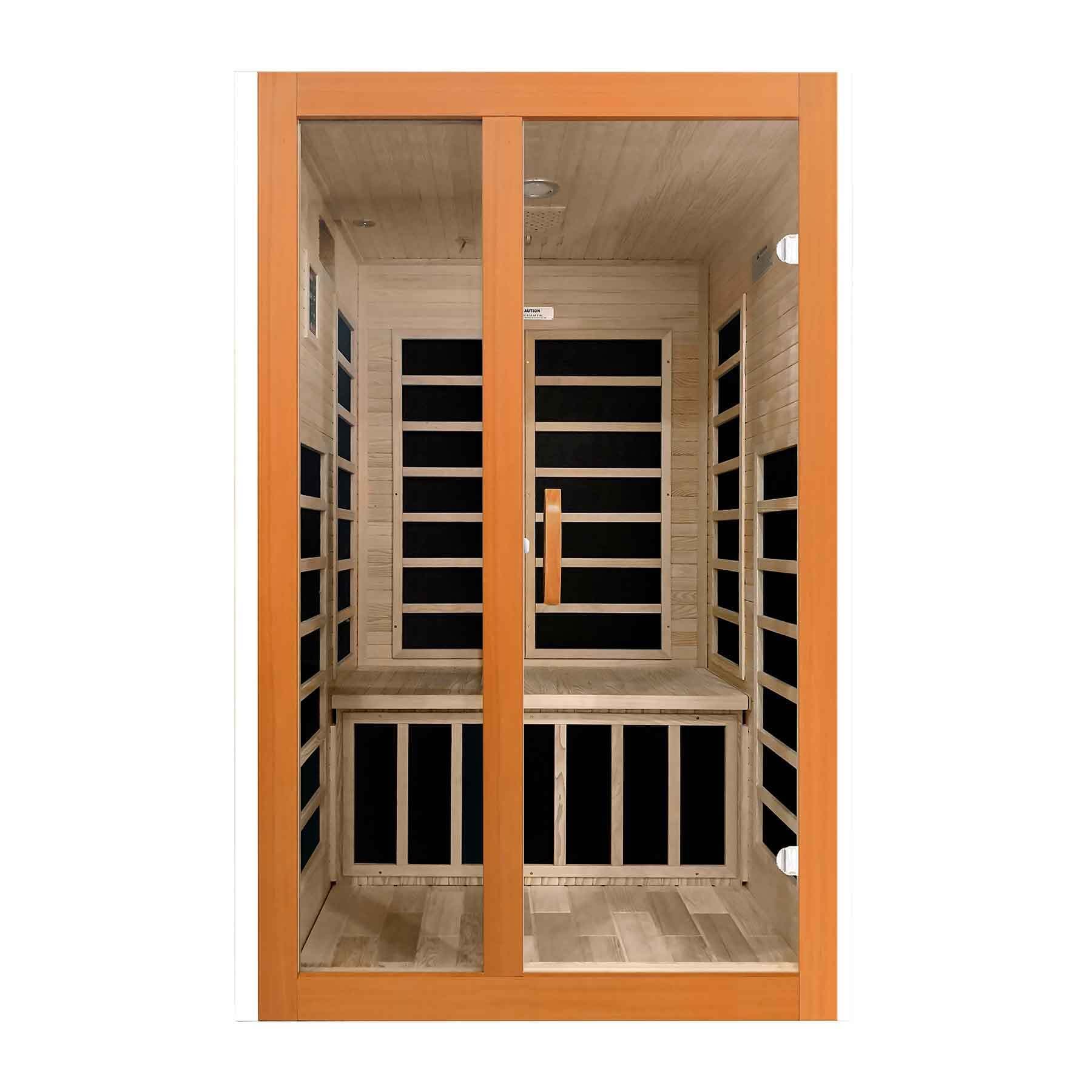 Dynamic Santiago Elite 2 Person Ultra Low EMF Hemlock Indoor Infrared Sauna - Image 2