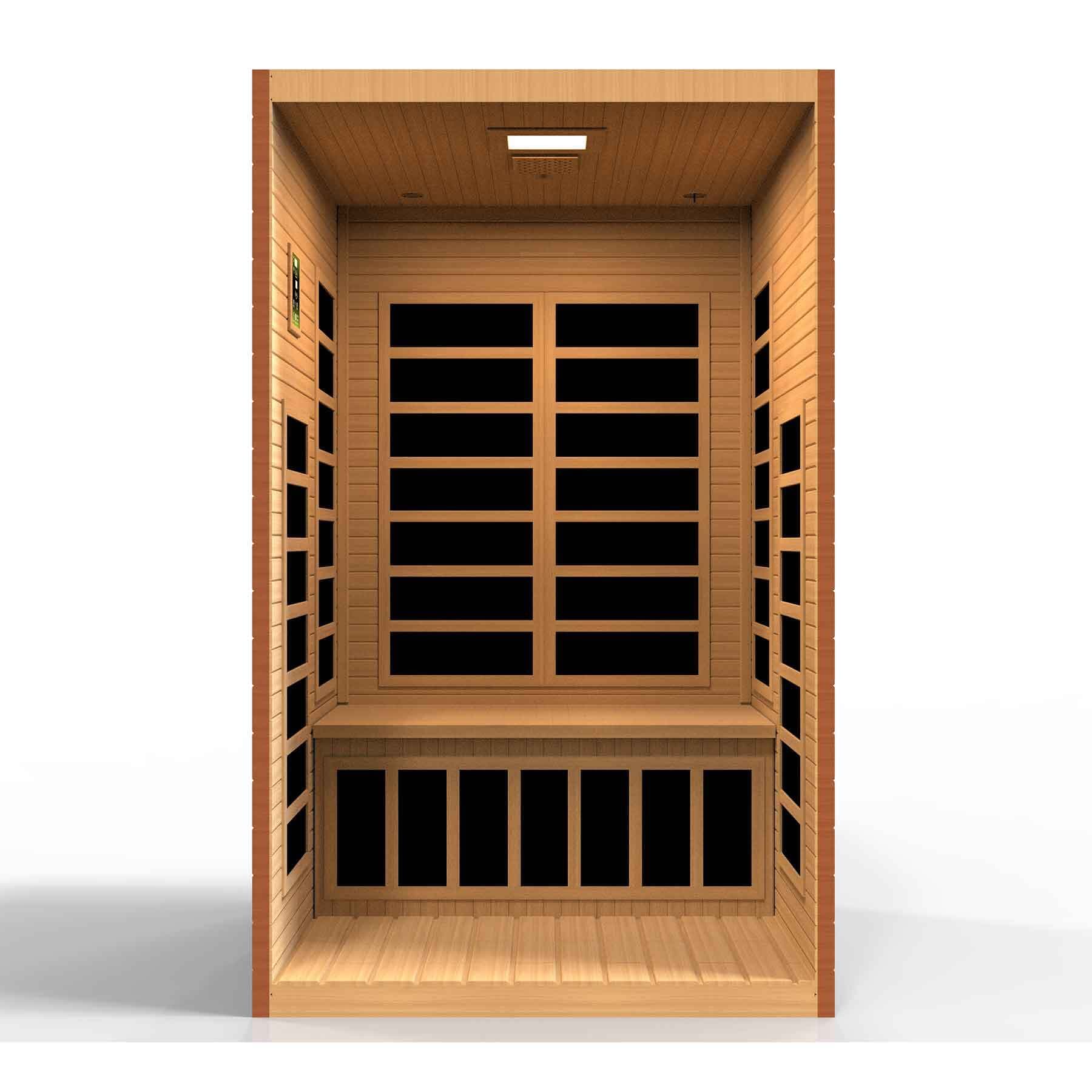 Dynamic Santiago Elite 2 Person Ultra Low EMF Hemlock Indoor Infrared Sauna - Image 4