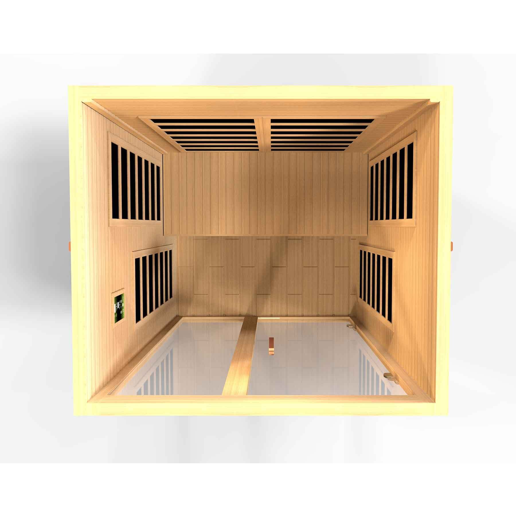 Dynamic Santiago Elite 2 Person Ultra Low EMF Hemlock Indoor Infrared Sauna - Image 5