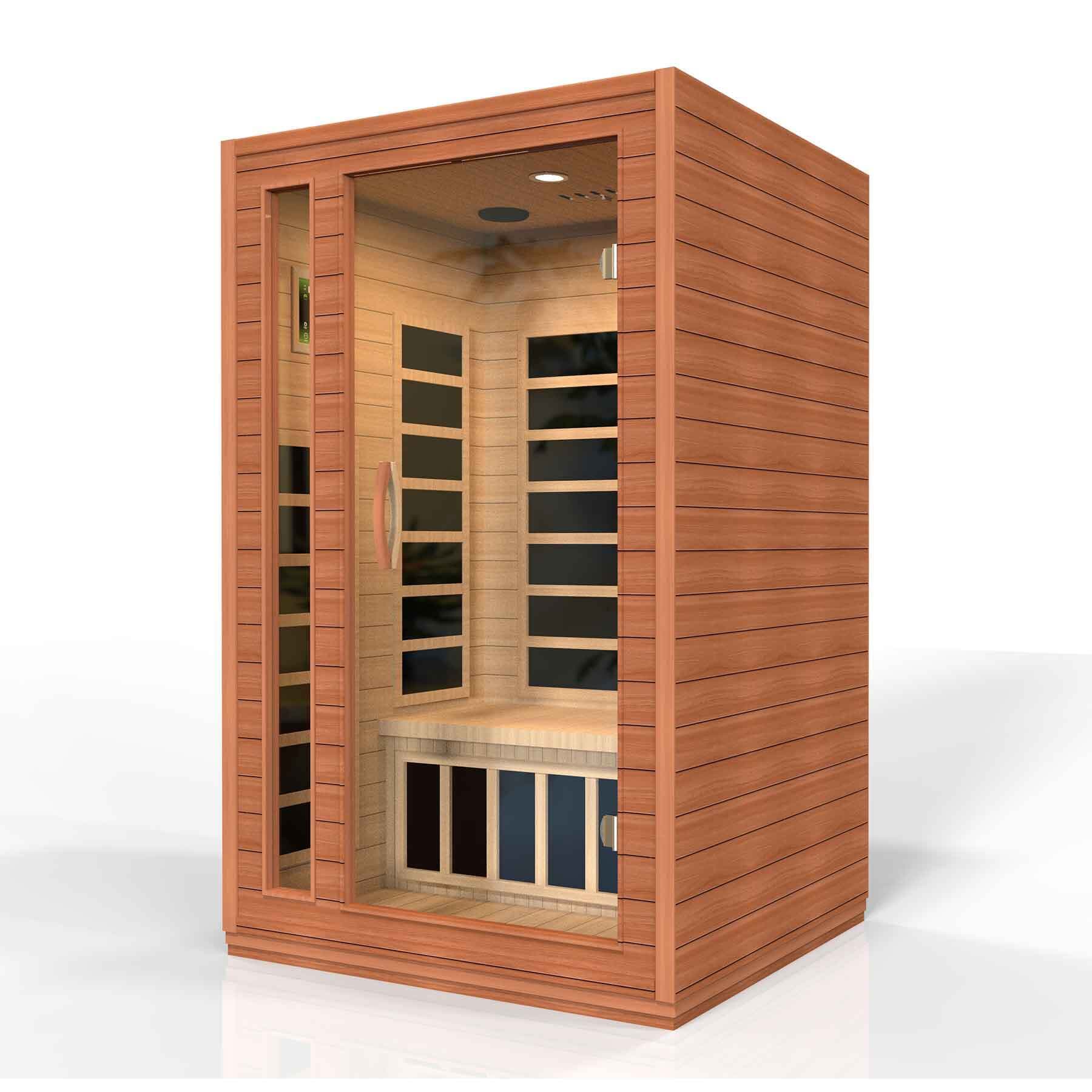 Dynamic Cordoba 2 Person Low EMF Hemlock Indoor Infrared Sauna - Image 1