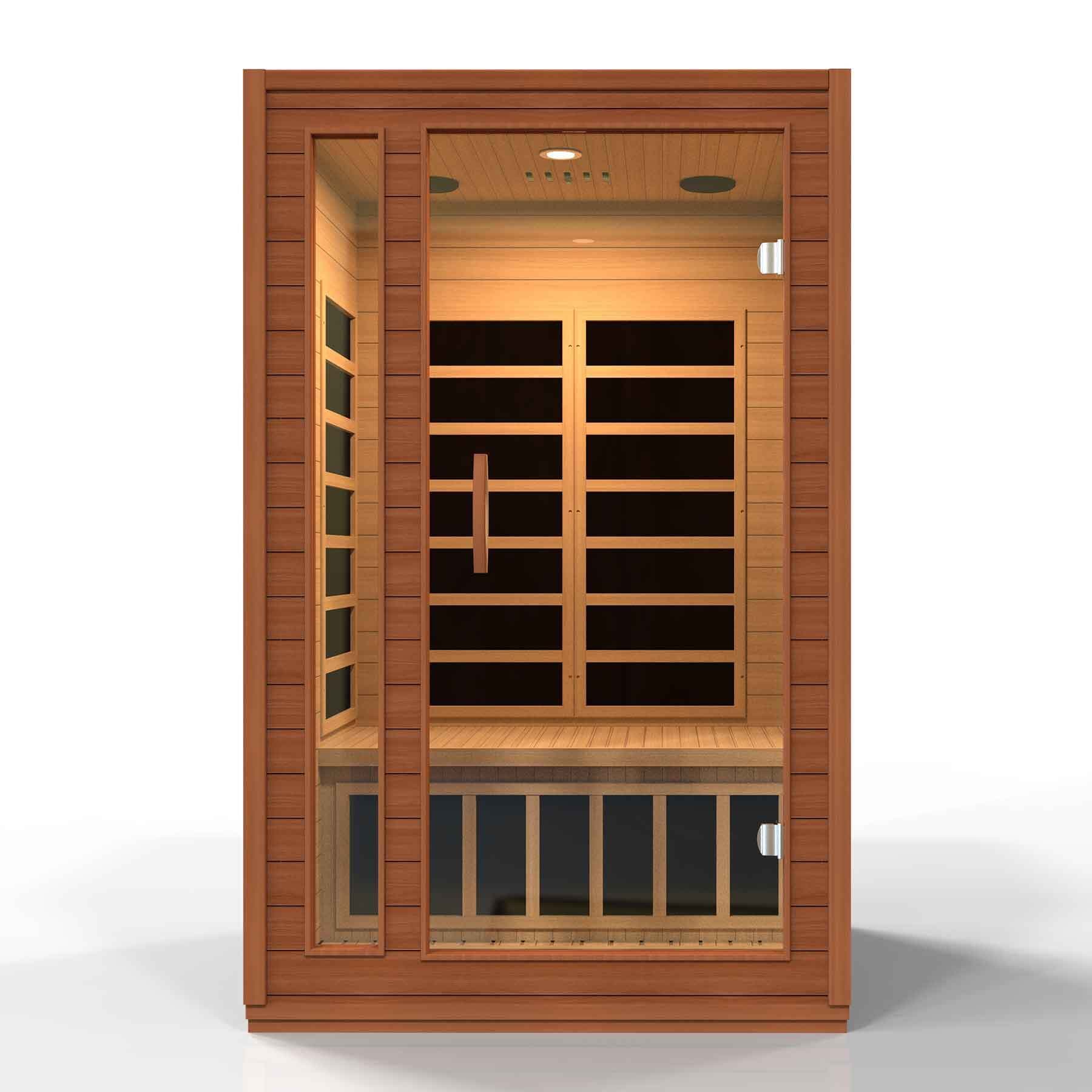 Dynamic Cordoba 2 Person Low EMF Hemlock Indoor Infrared Sauna - Image 2