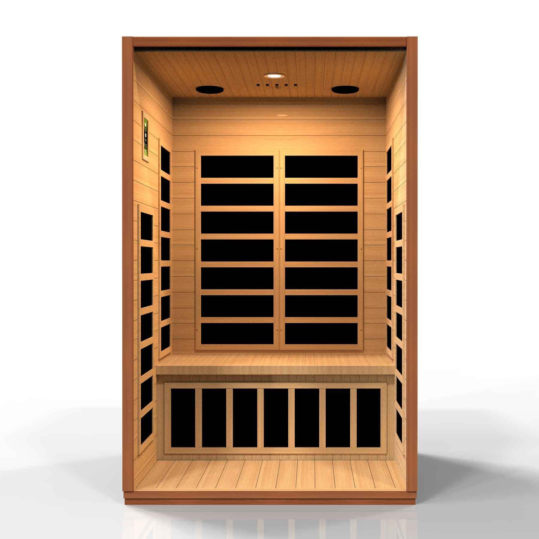 Dynamic Cordoba 2 Person Low EMF Hemlock Indoor Infrared Sauna - Image 5