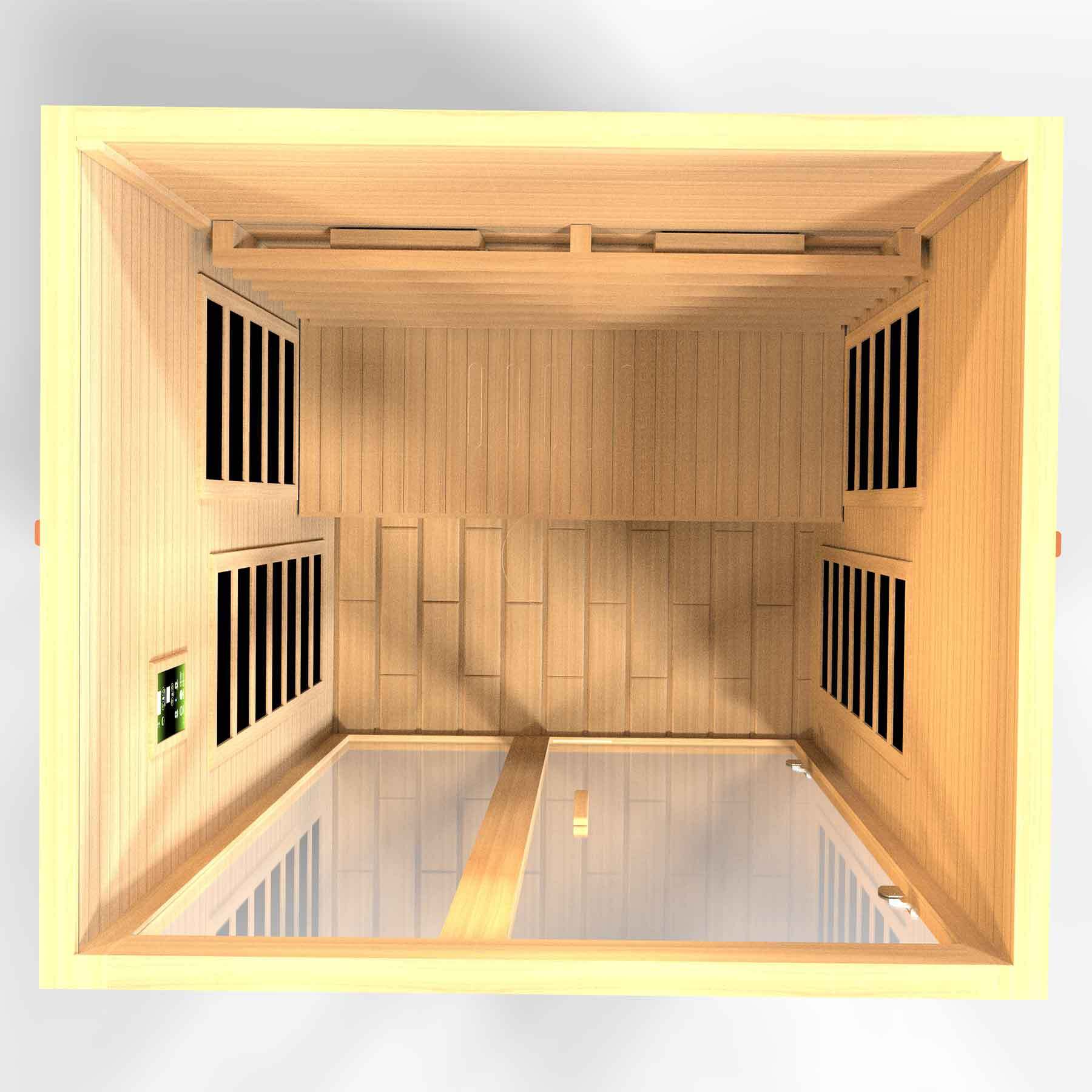 Dynamic Santiago 2-Person Full Spectrum Ultra Low EMF Indoor Infrared Sauna - Image 4