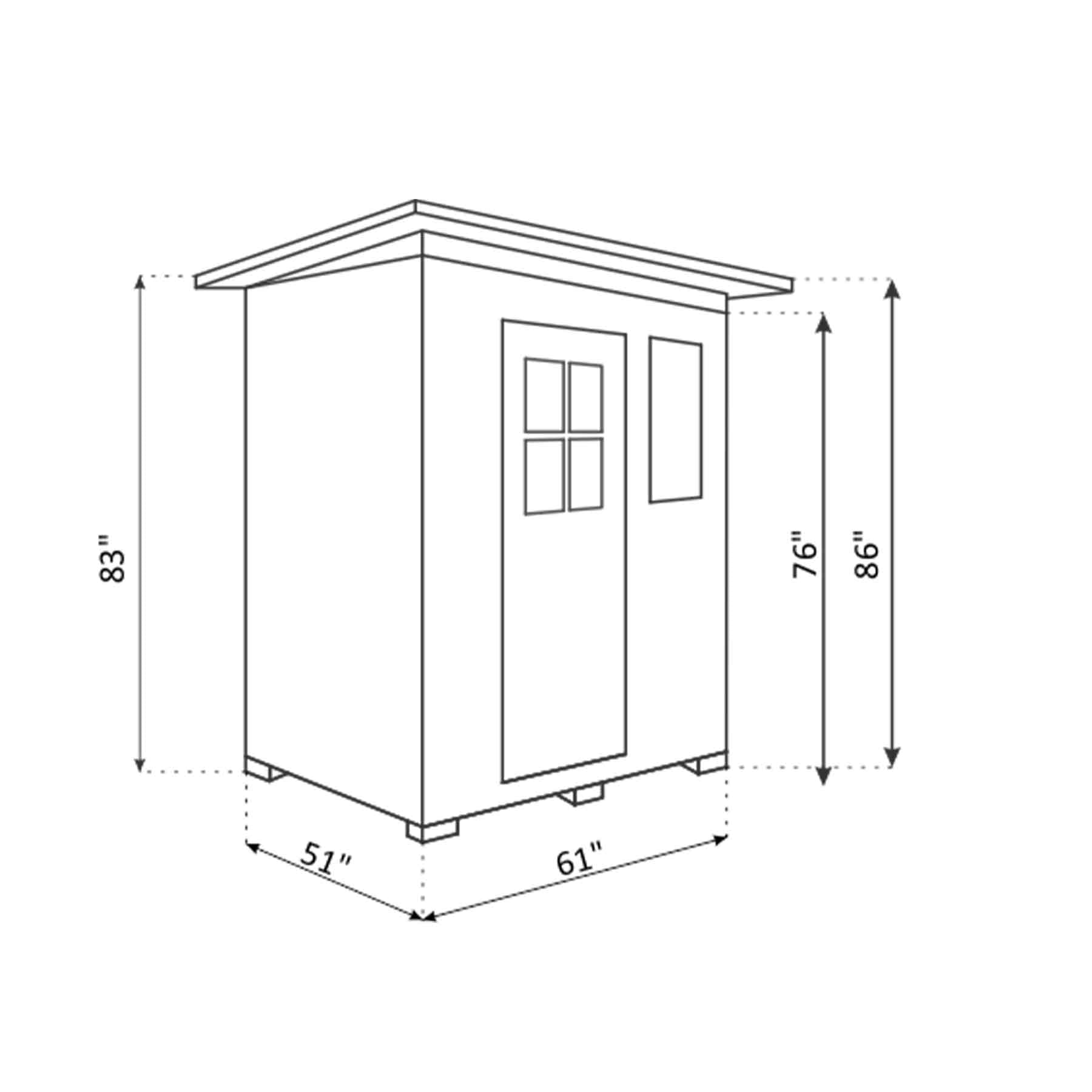 Enlighten Moonlight 3 Person  Outdoor Dry Traditional Sauna - Image 9
