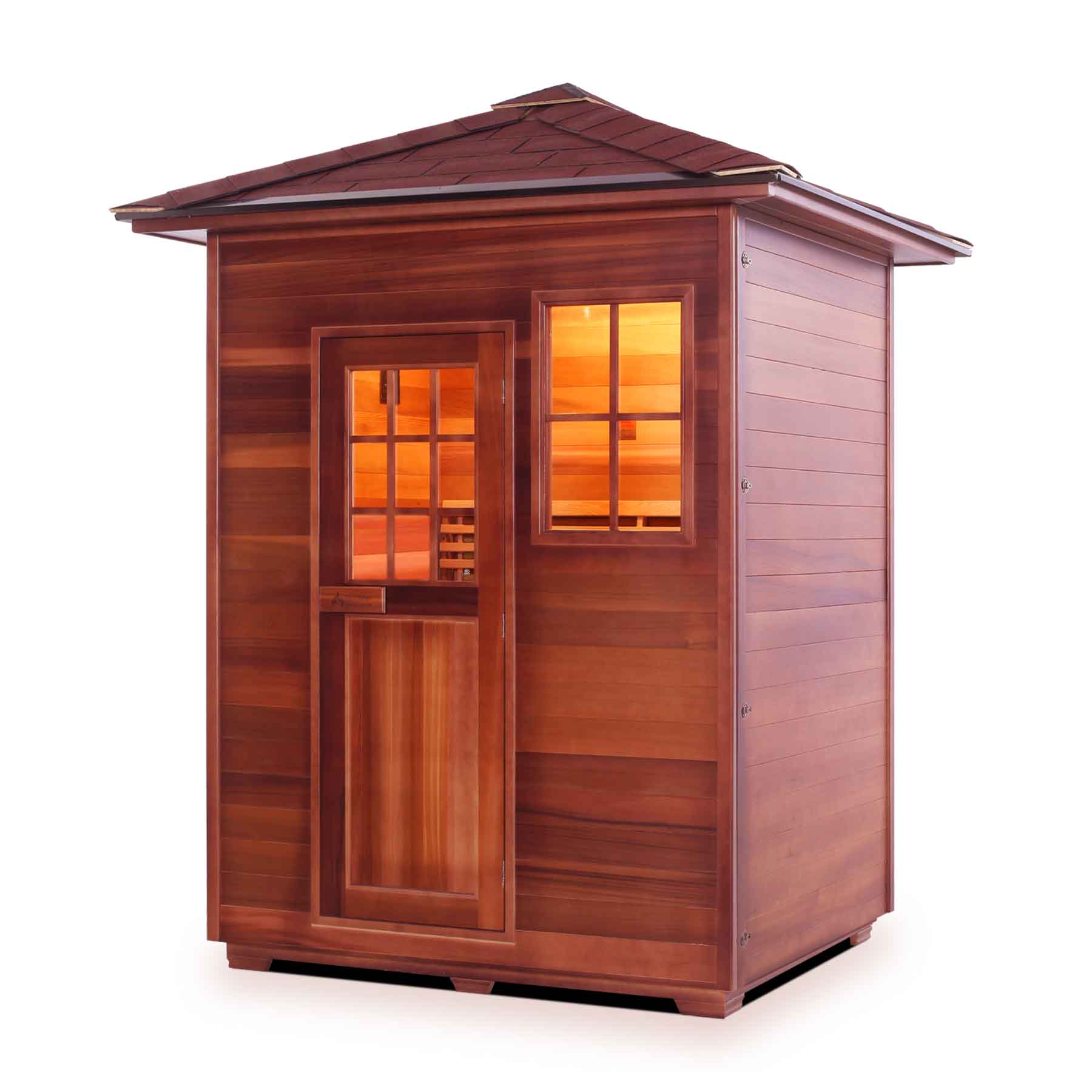 Enlighten Moonlight 3 Person  Outdoor Dry Traditional Sauna - Image 1