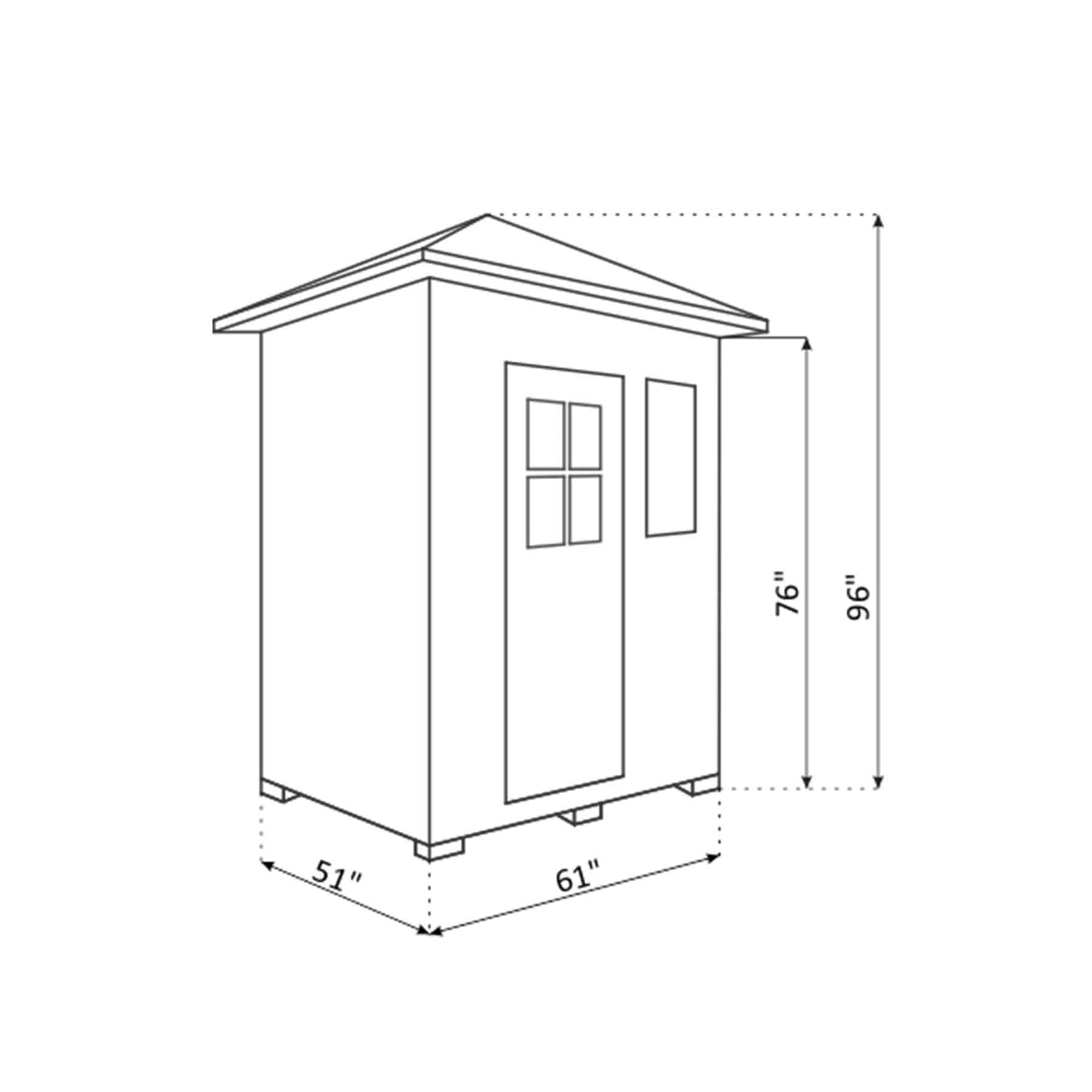 Enlighten Moonlight 3 Person  Outdoor Dry Traditional Sauna - Image 11