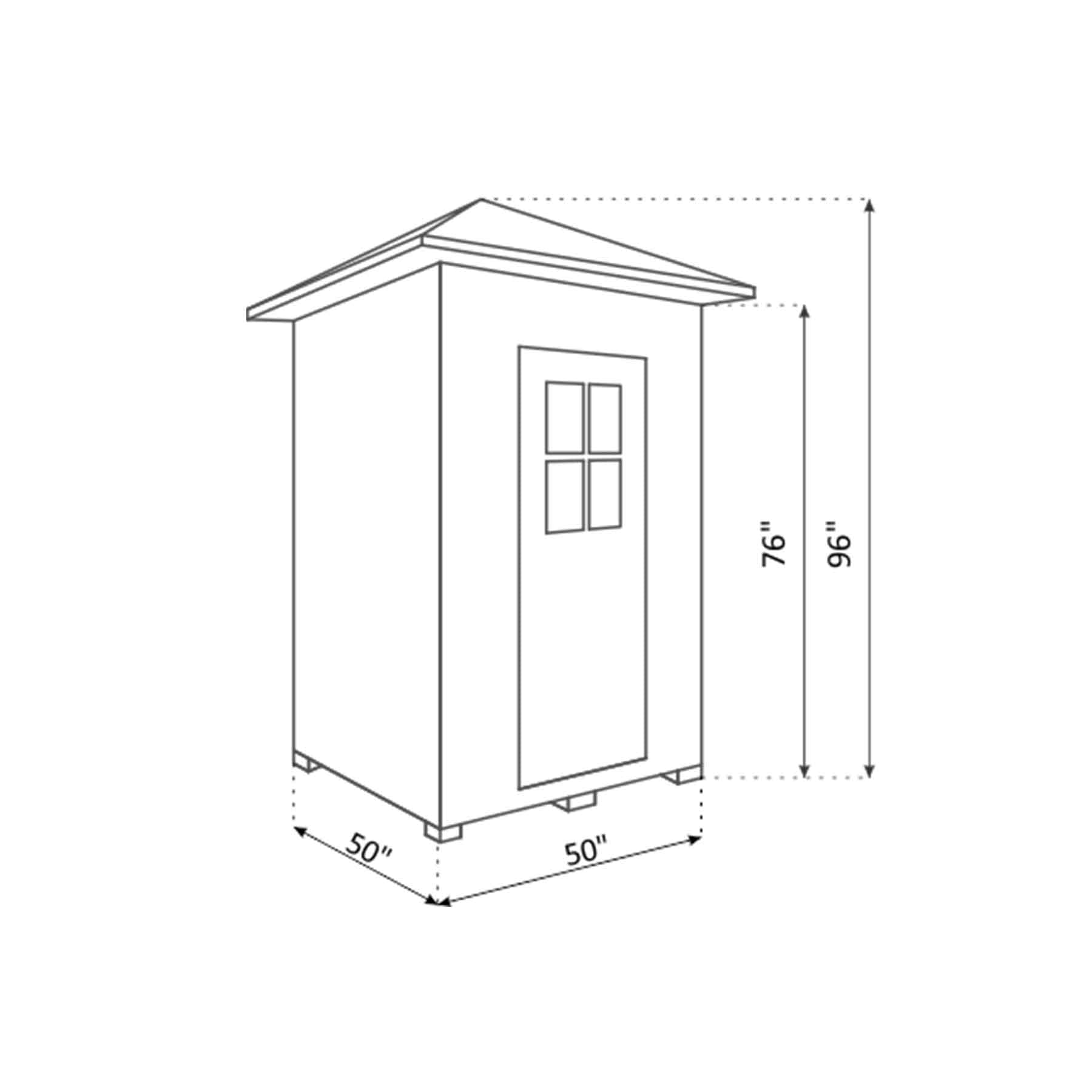 Enlighten Moonlight 3 Person  Outdoor Dry Traditional Sauna - Image 9