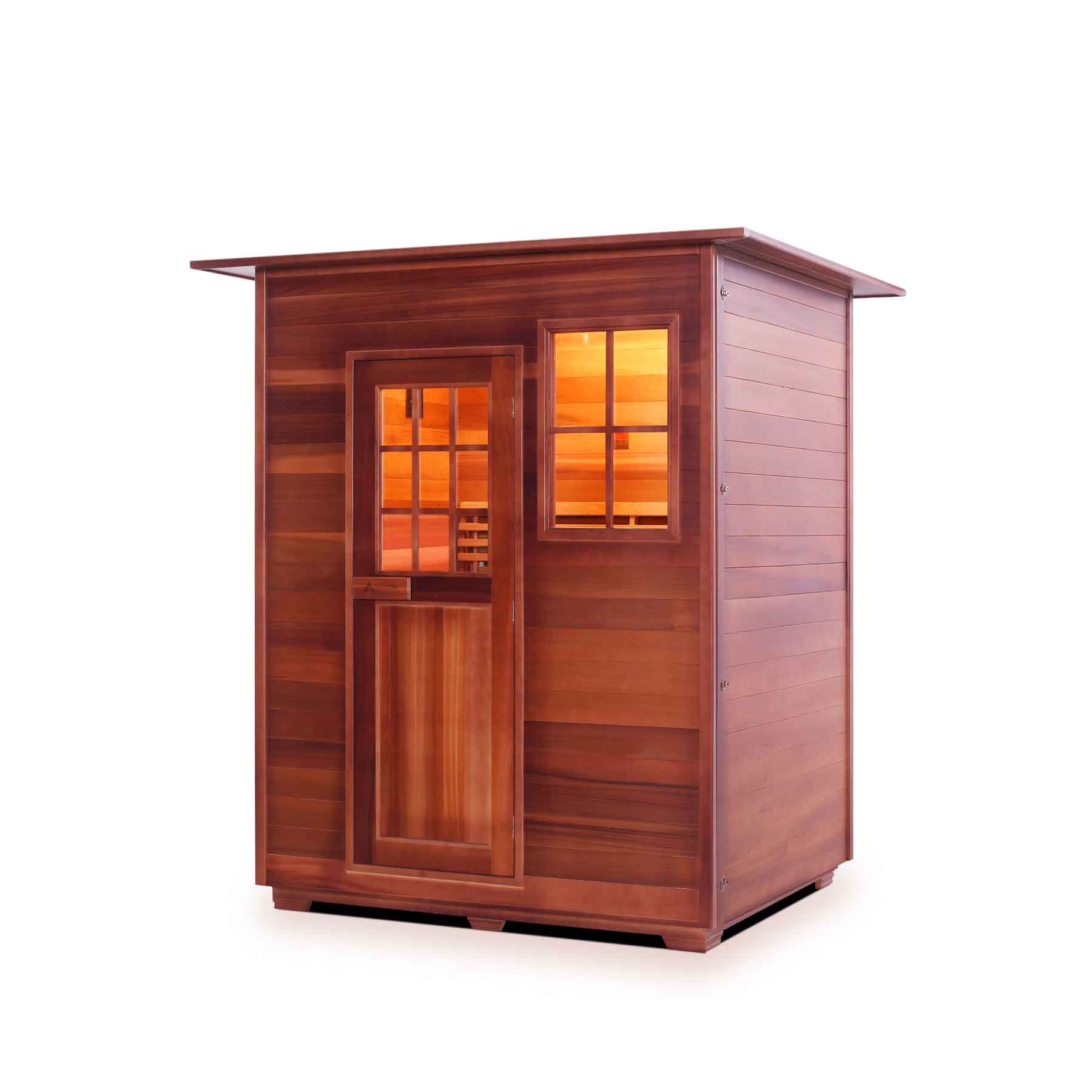 Enlighten Moonlight 3 Person Cedar Indoor Dry Traditional Sauna - Image 1
