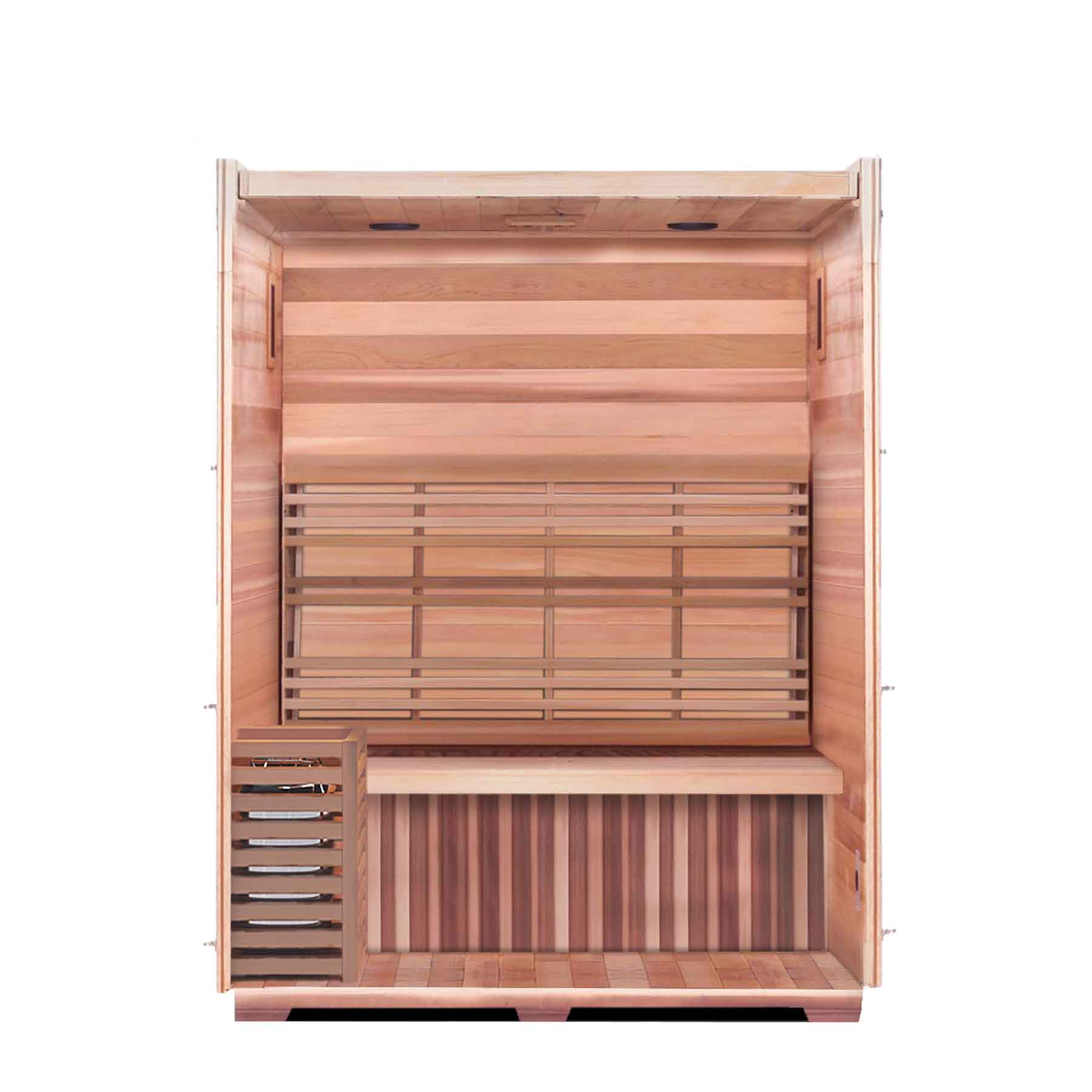Enlighten Moonlight 3 Person Cedar Indoor Dry Traditional Sauna - Image 4