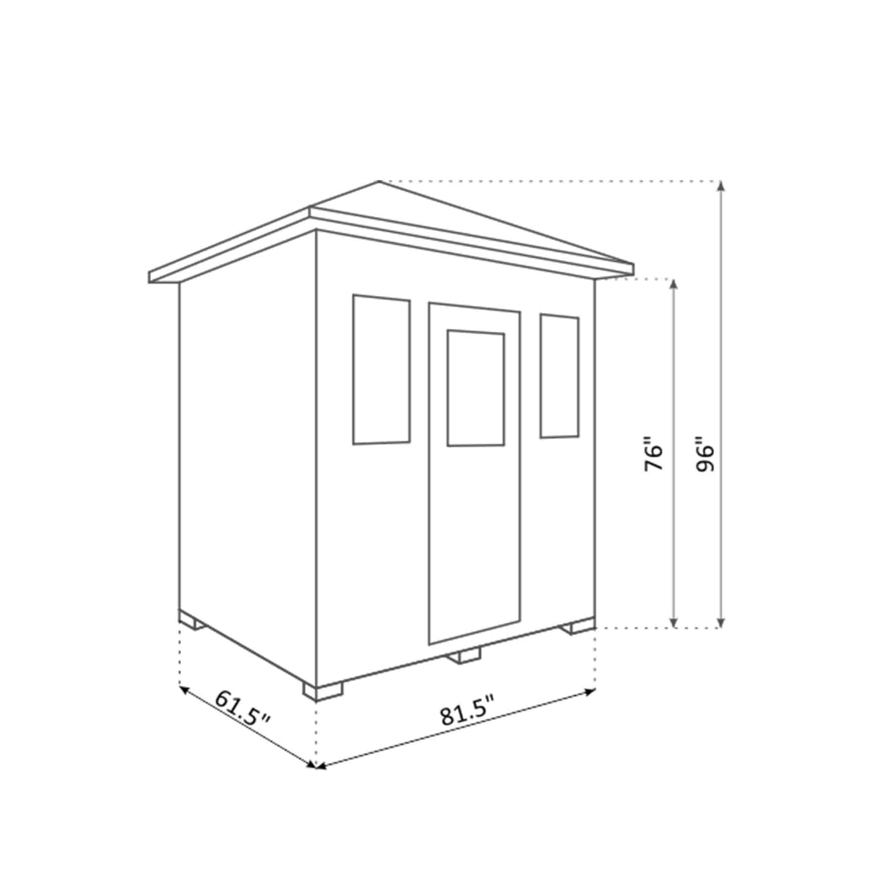 Enlighten Moonlight 5 Person  Outdoor Dry Traditional Sauna - Image 12