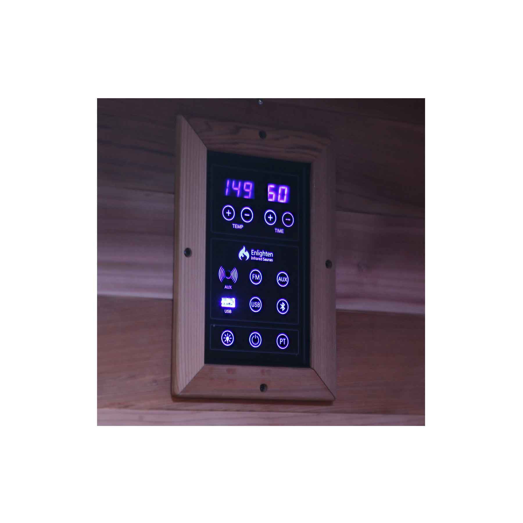 Enlighten Moonlight 2 Person  Outdoor Dry Traditional Sauna - Image 12