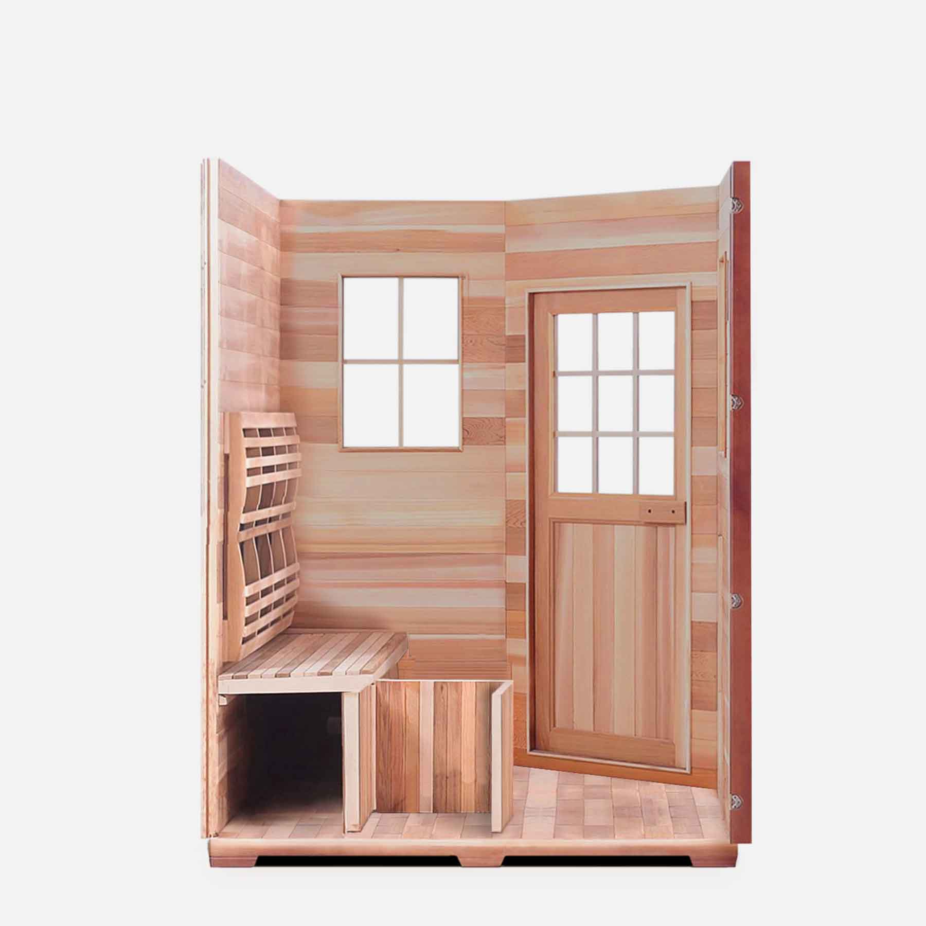 Enlighten Moonlight 4C Space-saving Outdoor Dry Traditional Sauna - Image 3