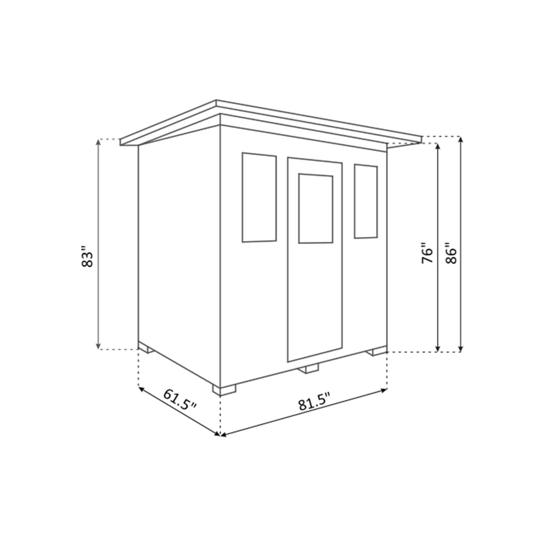 Enlighten Moonlight 5 Person  Outdoor Dry Traditional Sauna - Image 9