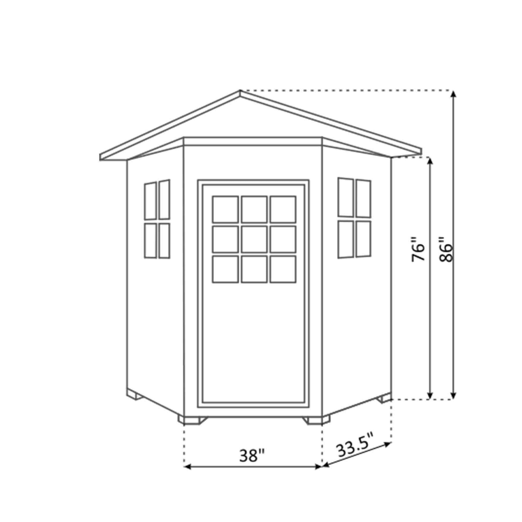 Enlighten Moonlight 4C Cedar Corner Indoor Dry Traditional Sauna - Image 17