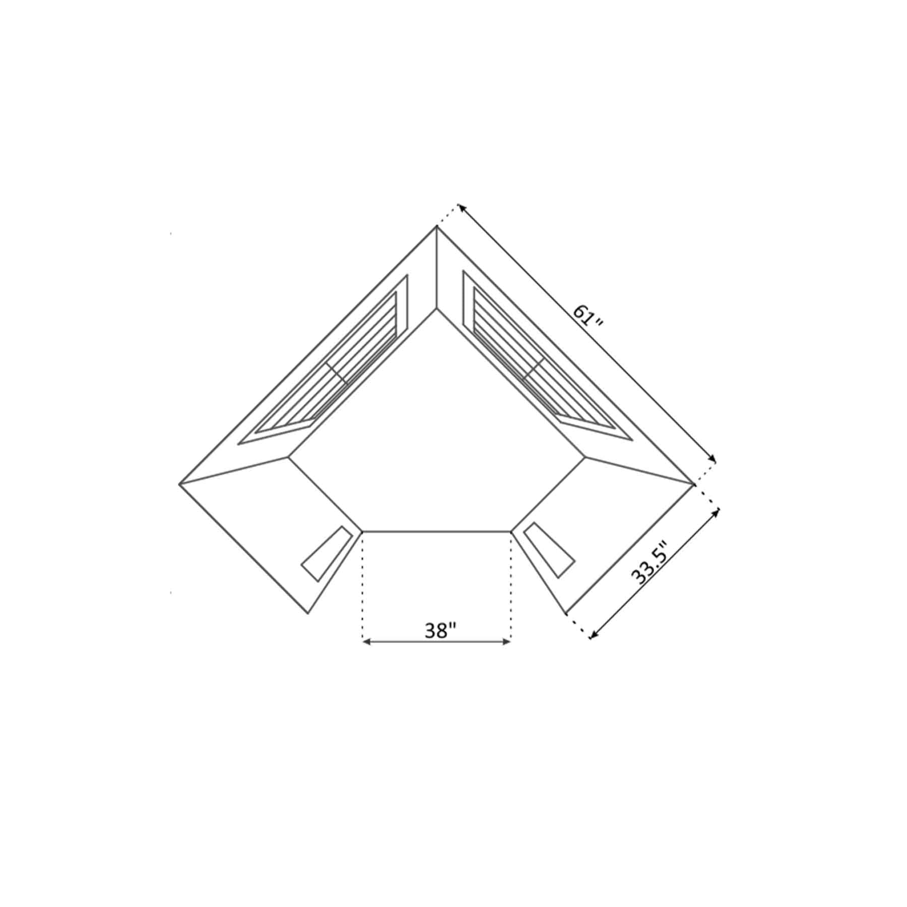 Enlighten Moonlight 4C Cedar Corner Indoor Dry Traditional Sauna - Image 18