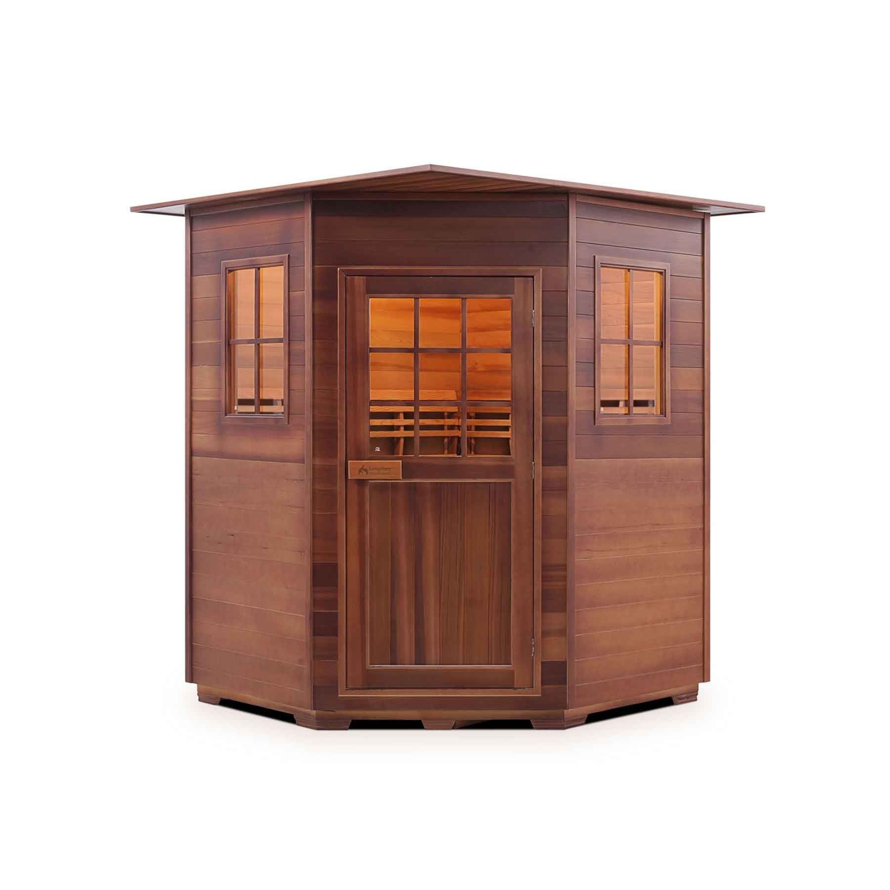 Enlighten Moonlight 4C Cedar Corner Indoor Dry Traditional Sauna - Image 3