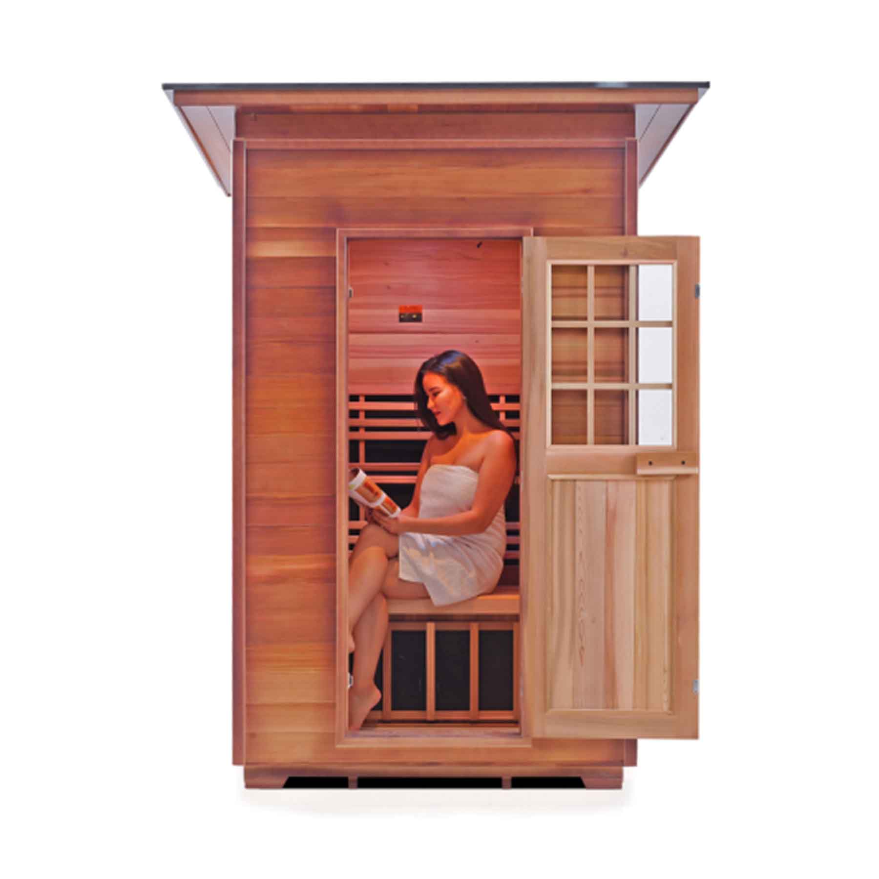 Enlighten Sierra 2 Person  Low EMF Outdoor Infrared Sauna - Image 5