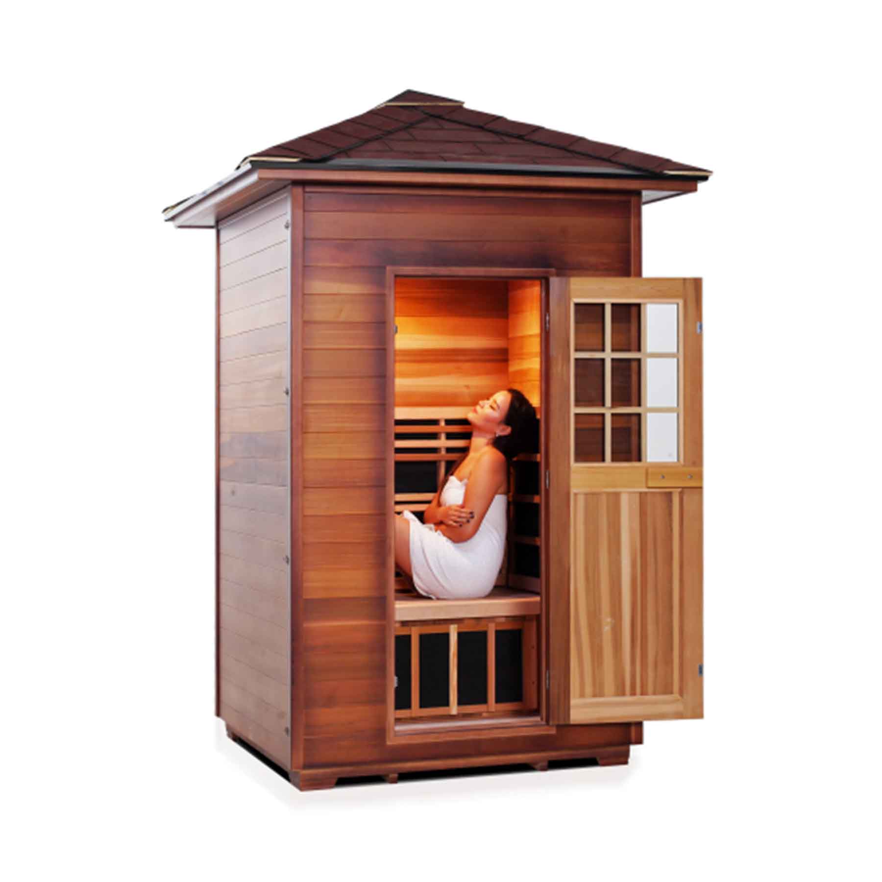Enlighten Sierra 2 Person  Low EMF Outdoor Infrared Sauna - Image 4