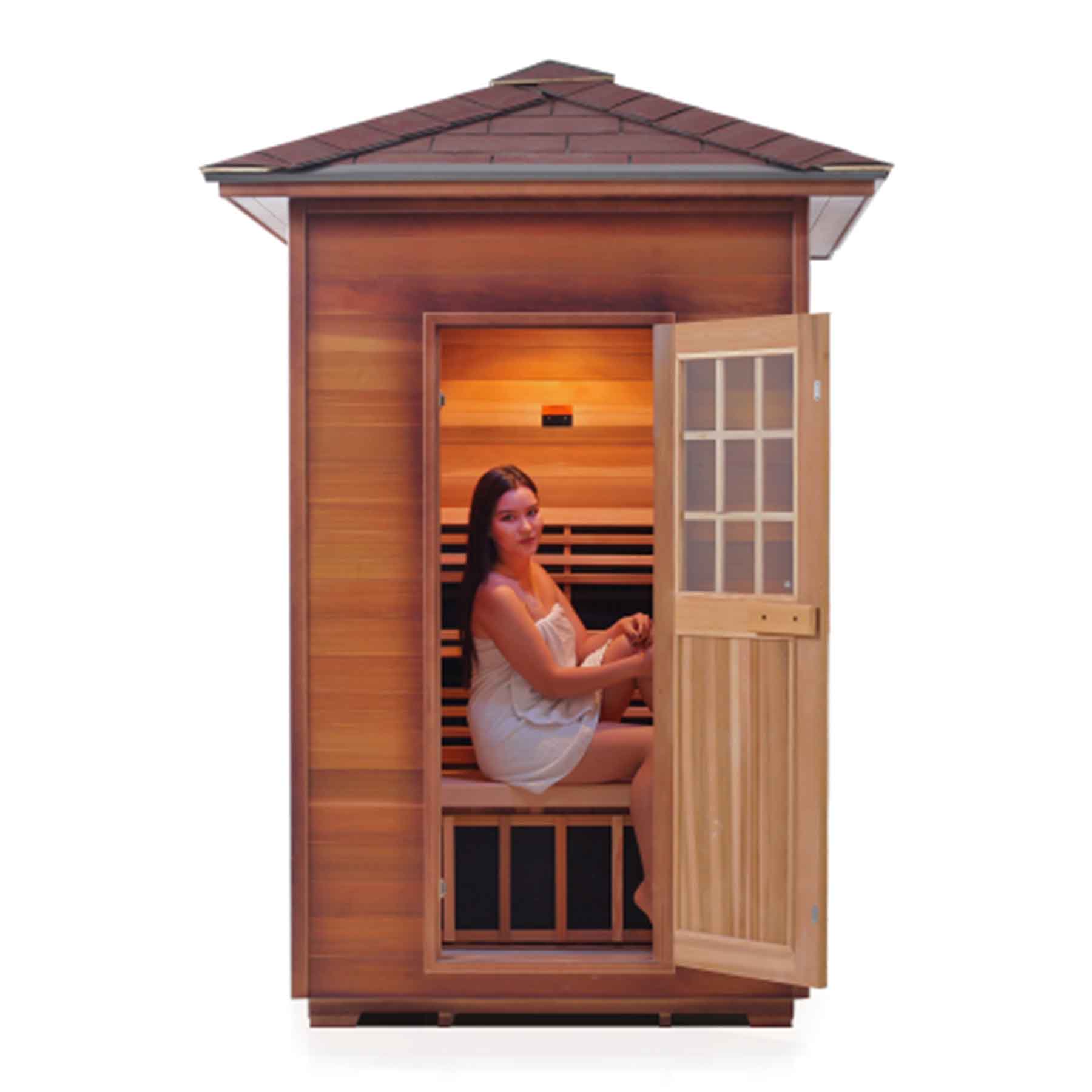 Enlighten Sierra 2 Person  Low EMF Outdoor Infrared Sauna - Image 5