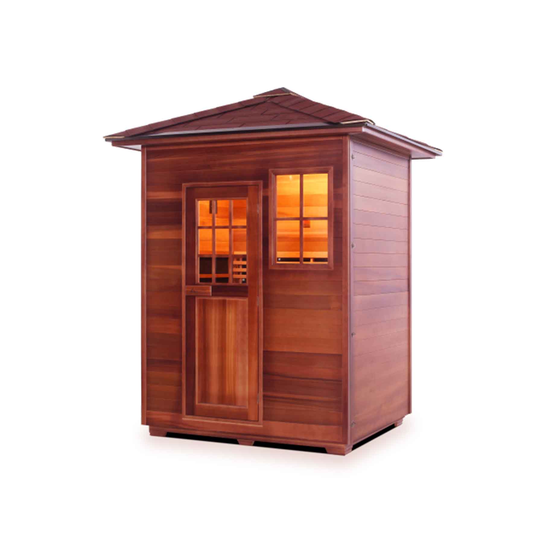 Enlighten Sierra 3 Person  Low EMF Outdoor Infrared Sauna - Image 1