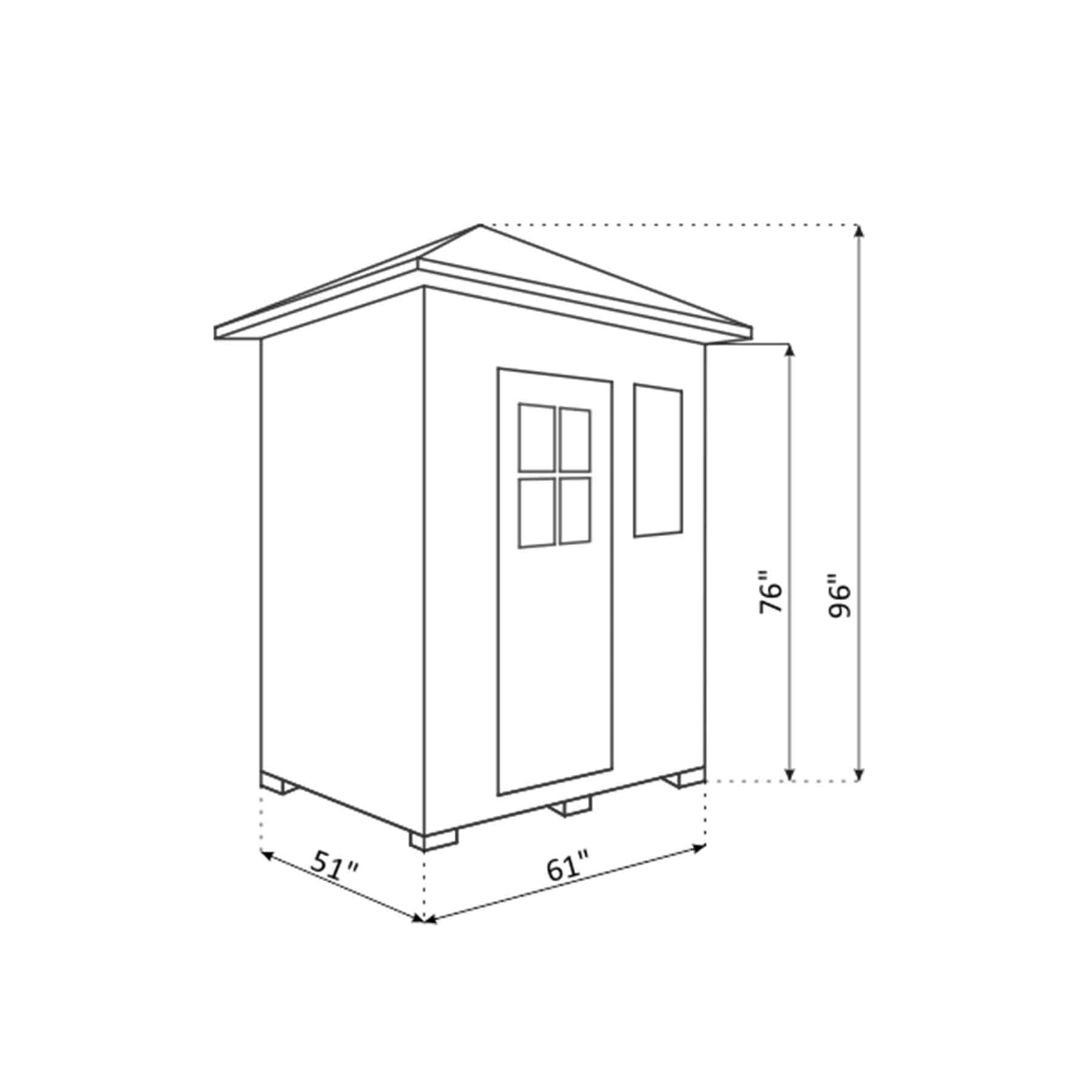 Enlighten Sierra 3 Person  Low EMF Outdoor Infrared Sauna - Image 24