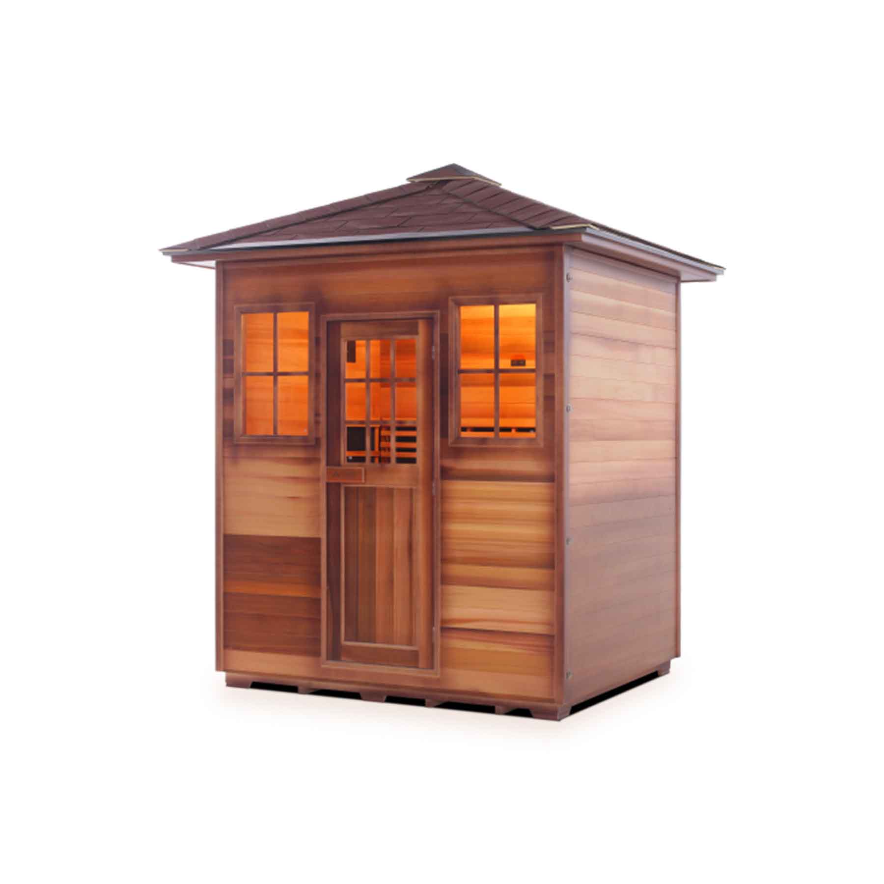 Enlighten Sierra 4 Person  Low EMF Outdoor Infrared Sauna - Image 1