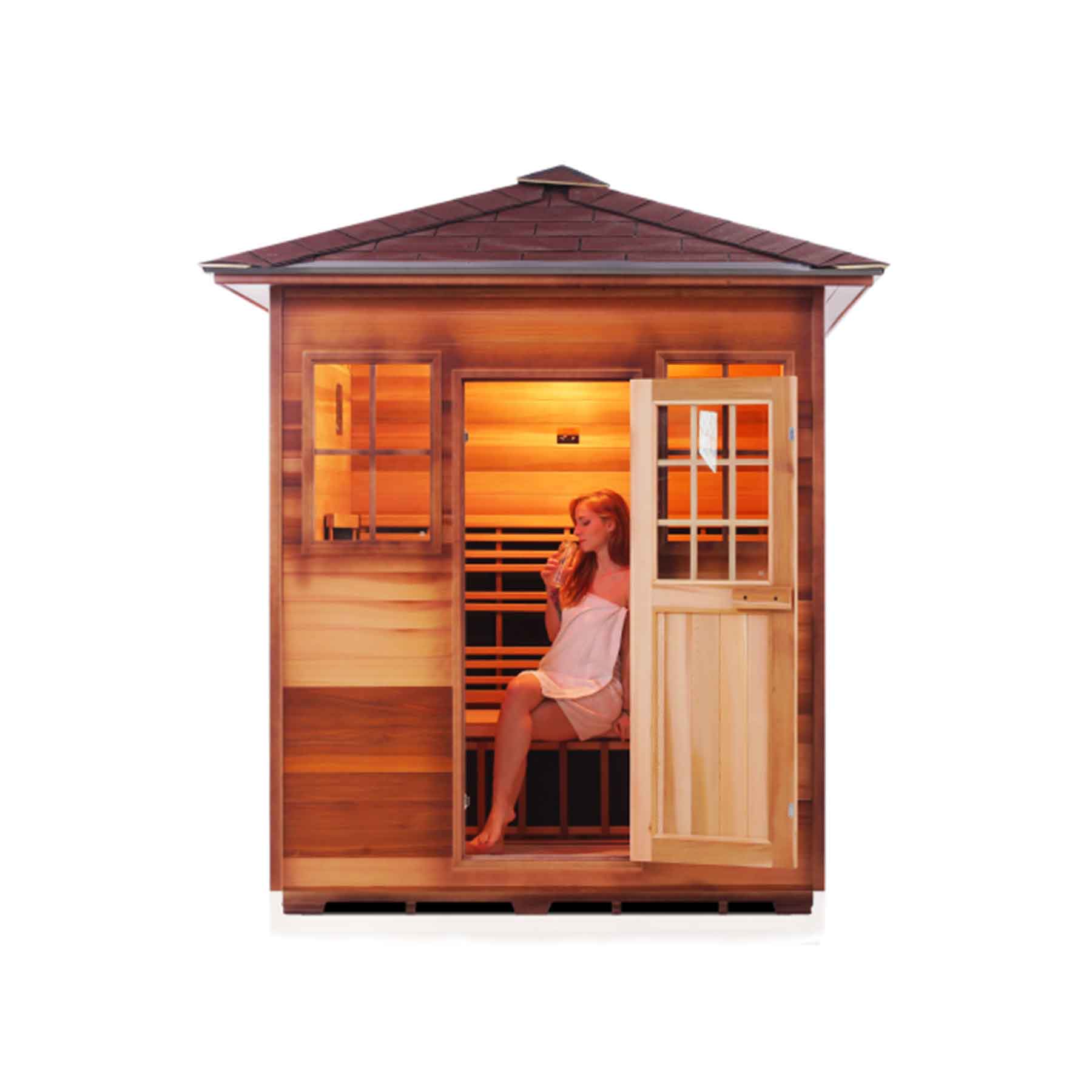 Enlighten Sierra 4 Person  Low EMF Outdoor Infrared Sauna - Image 25
