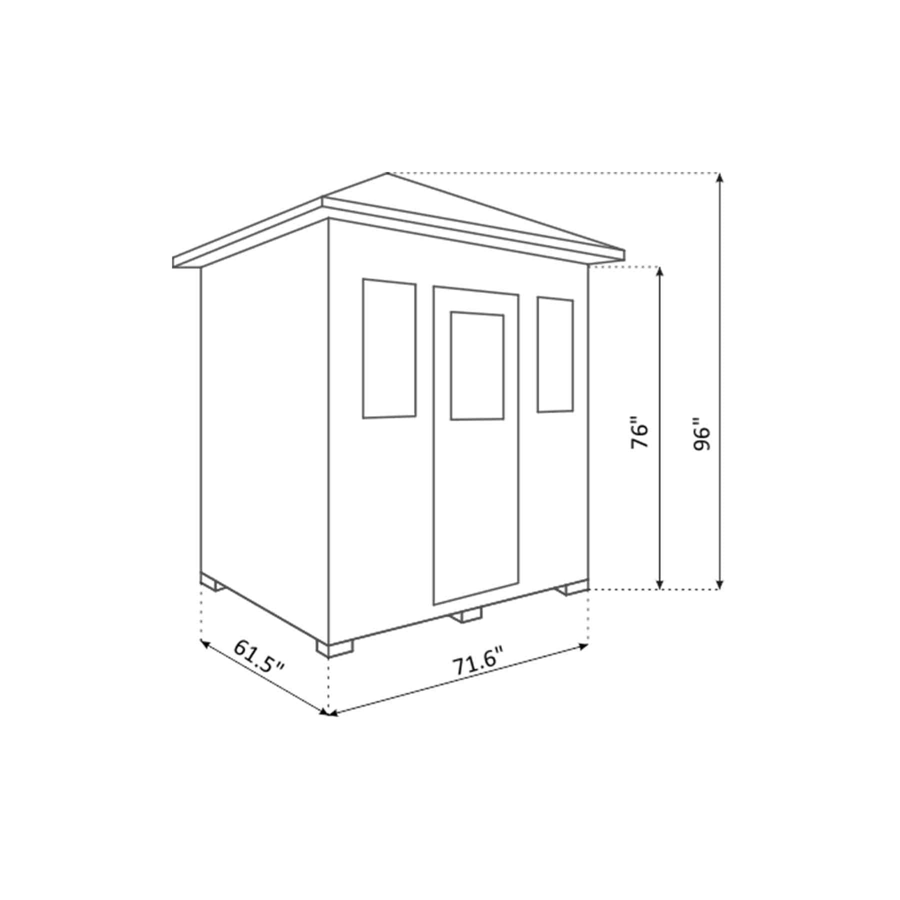 Enlighten Sierra 4 Person  Low EMF Outdoor Infrared Sauna - Image 33